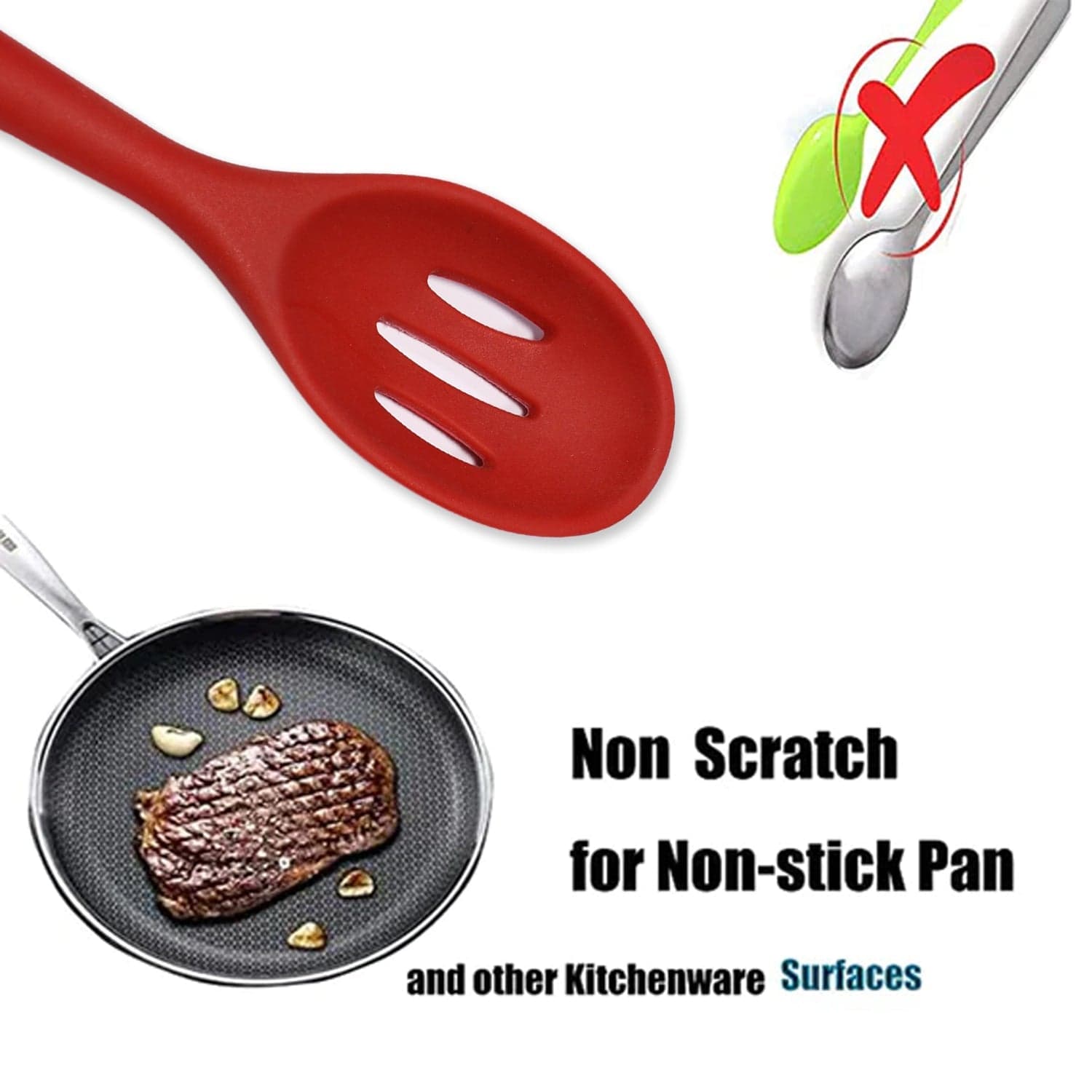 SILICON NON-STICK HEAT RESISTANT KITCHEN TURNER PREMIUM TURNER ( 1PC ) ID-5391 thumbnail 6