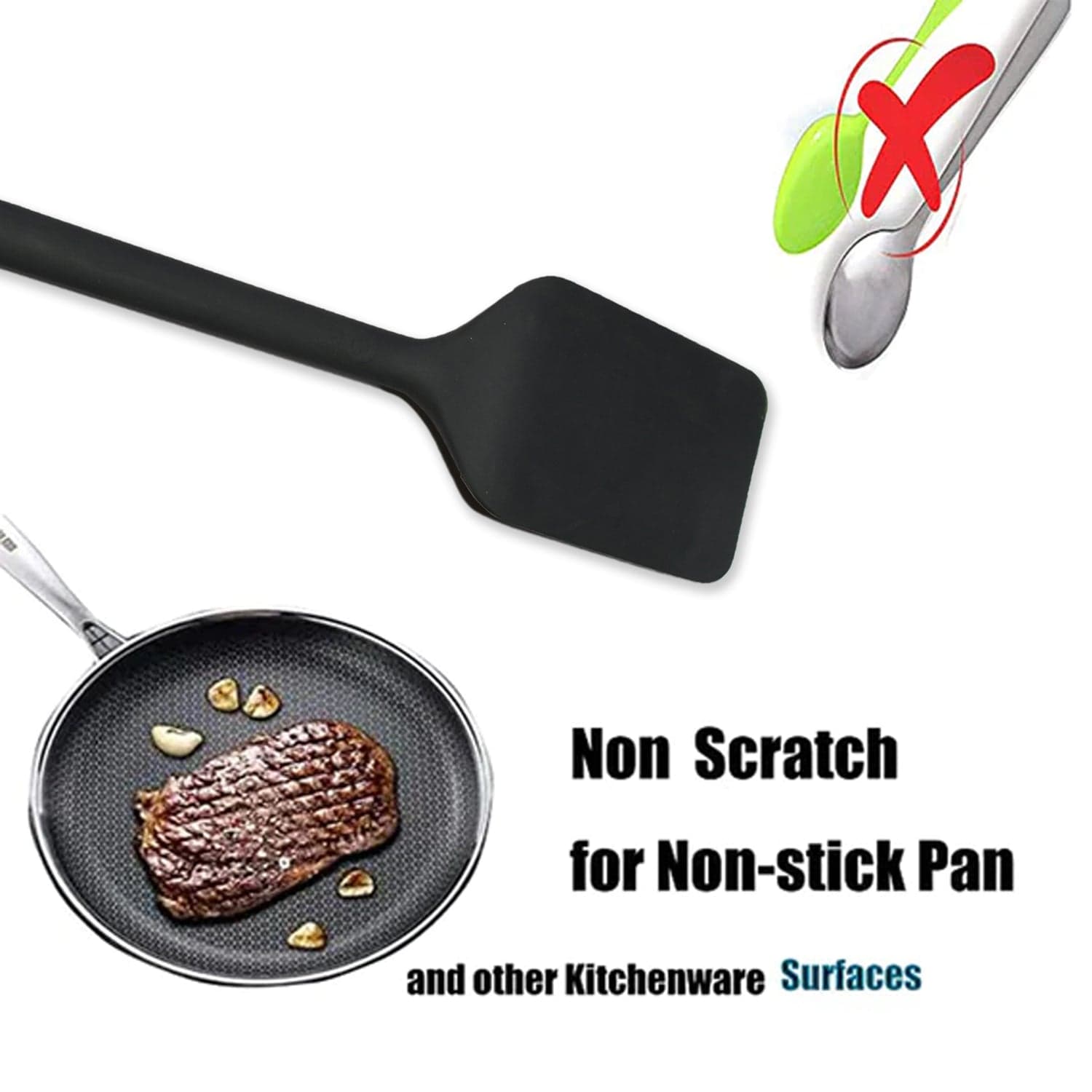 Cutlery Kitchen Set Dessert Serving Spatulas-Premium Nylon Turner and Flipper thumbnail 4