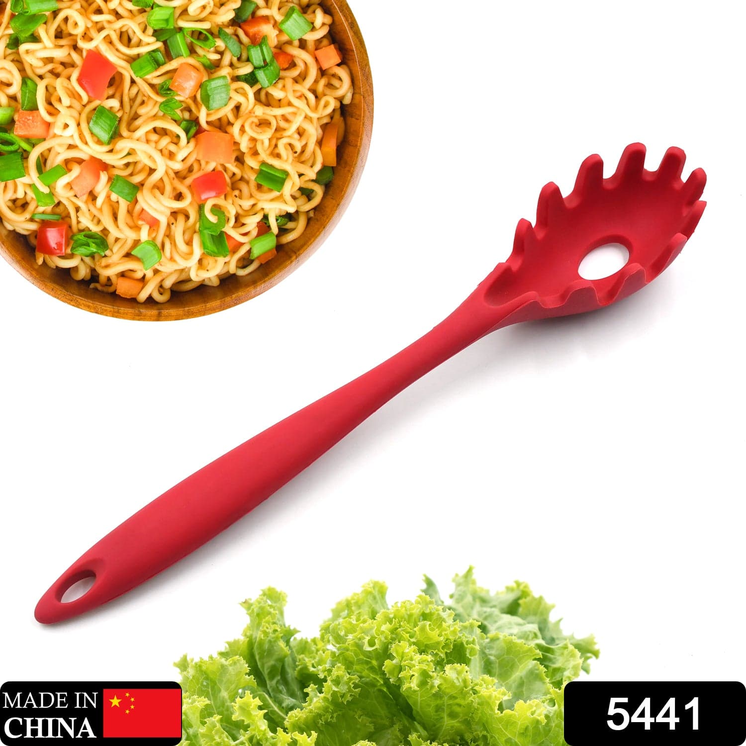 Pasta Fork Silicone Cookware Spaghetti Strainer Server Spoon no Hurt The Pot High Temperature Resistant Nonslip. thumbnail 2