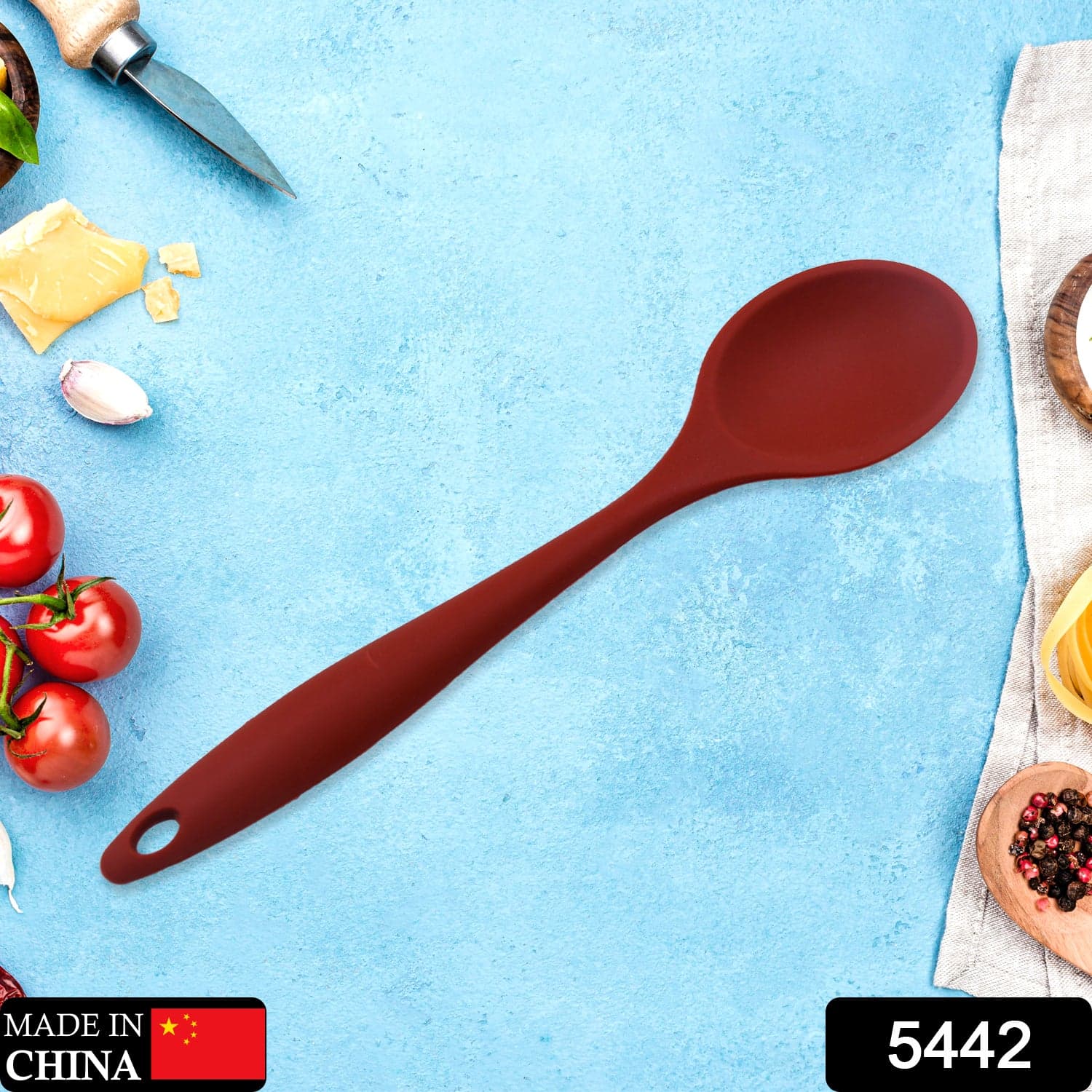 HEAT RESISTANT SILICONE BASTING SPOON NON-STICK SPOON HYGIENIC SOLID COATING COOKWARE KITCHEN TOOLS (27CM) thumbnail 2