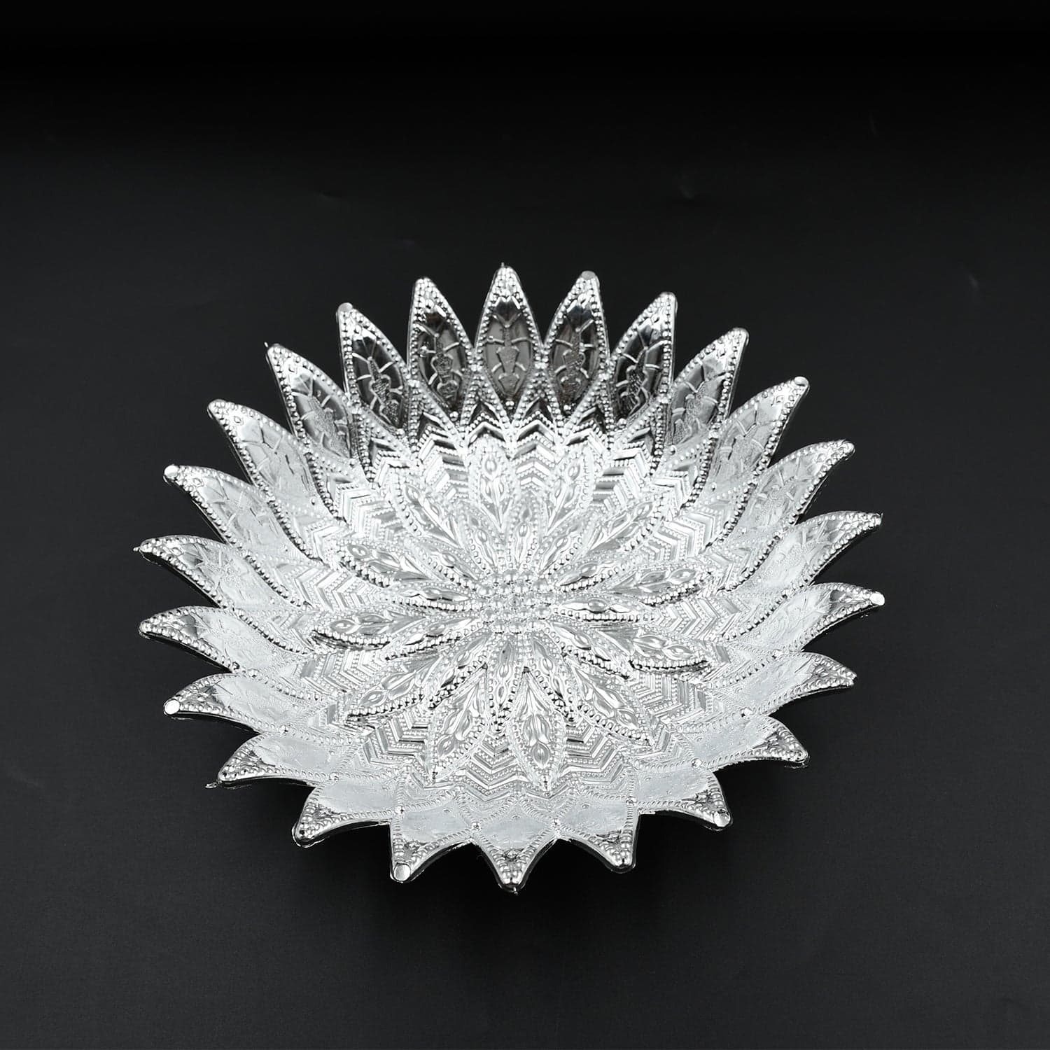 Plastic Silver Finish Serving Tray, Decorative Multipurpose Tray (1 Pc) thumbnail 3
