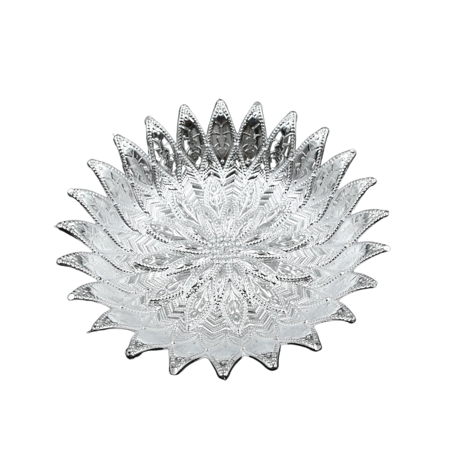 Plastic Silver Finish Serving Tray, Decorative Multipurpose Tray (1 Pc) thumbnail 4