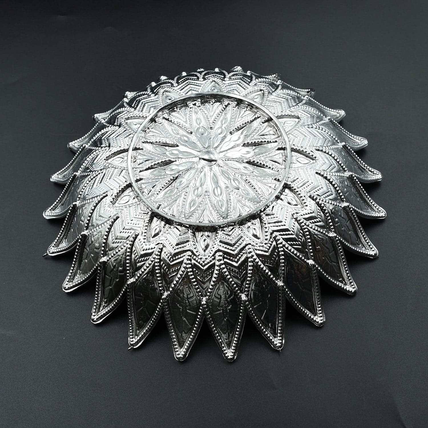 Plastic Silver Finish Serving Tray, Decorative Multipurpose Tray (1 Pc) thumbnail 5
