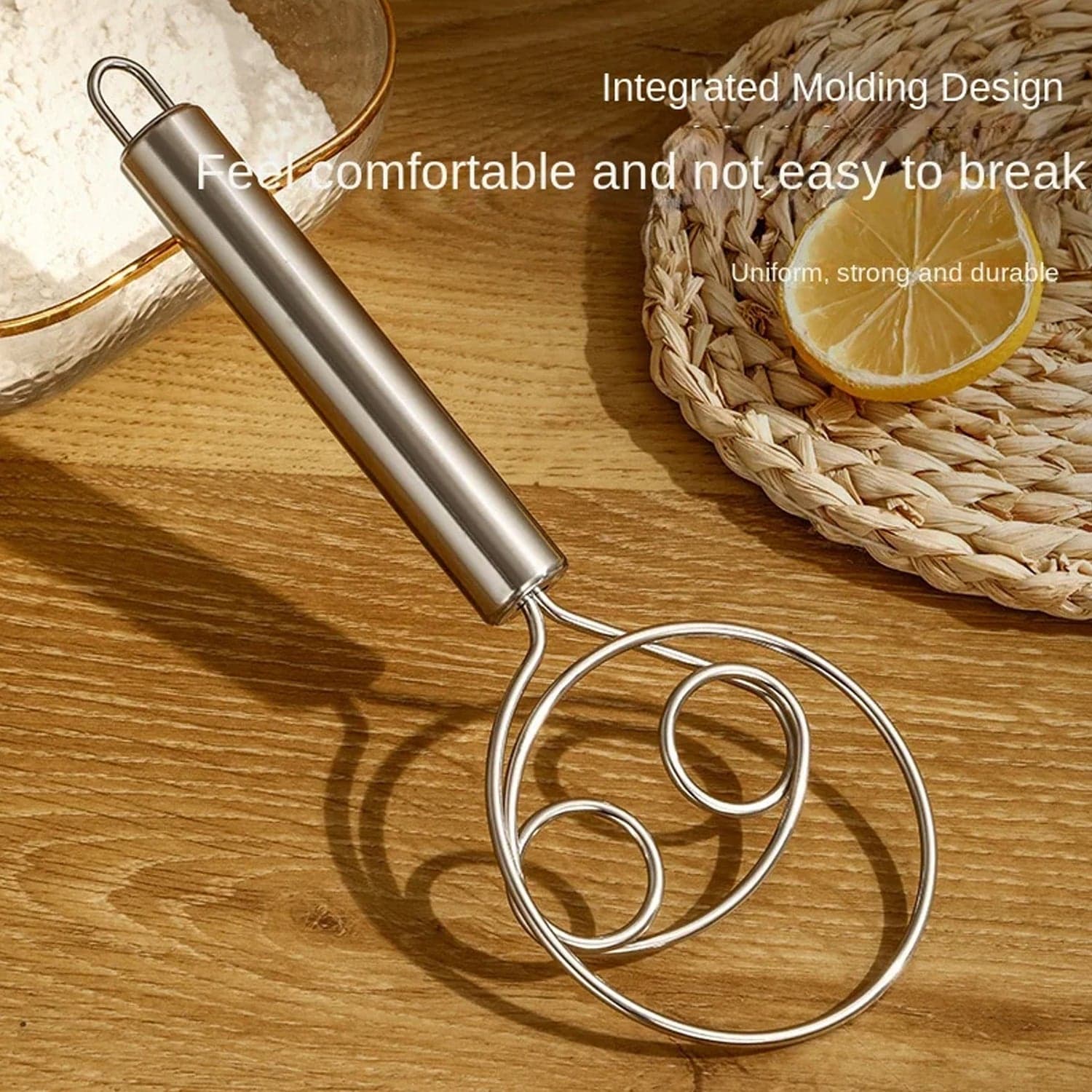 Dough Whisk Premium Stainless Steel Dutch Whisk & Dough Hand Mixer (1 Pc) thumbnail 9