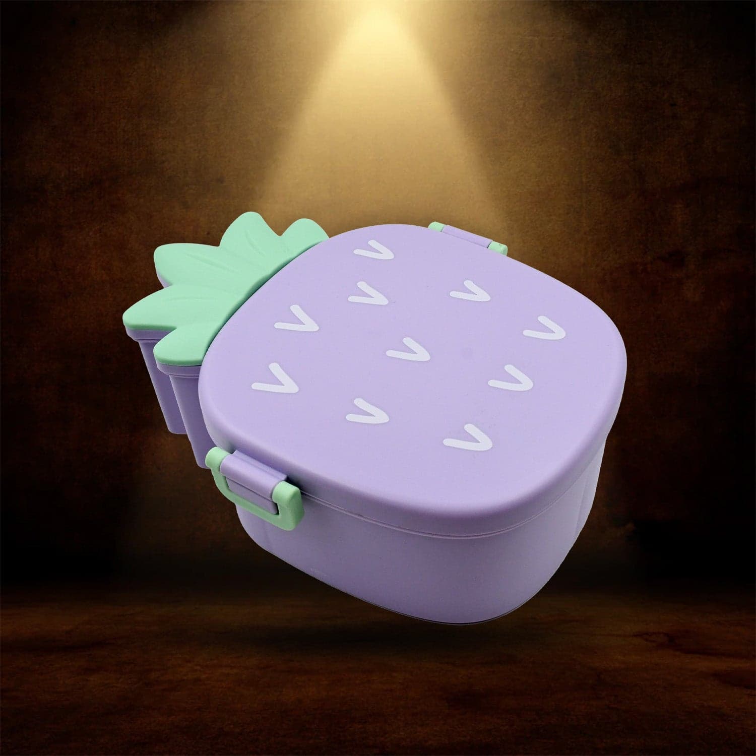 Pineapple Shaped Lunch Box with Compartments Lunch Food Container with Box Portable Lid School & Kids Lunch Box thumbnail 5