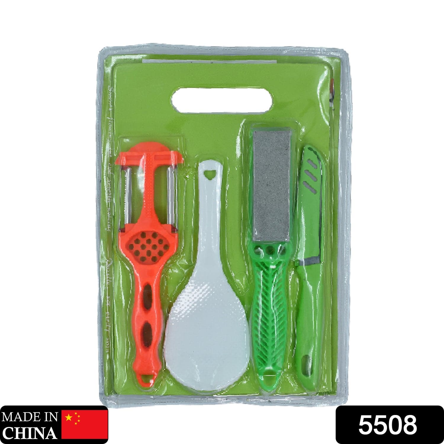 Plastic Chopping Board with Knife Set and Scissor And Wine Stainless Steel And Plastic Kitchen item Multipurpose cutting vegetables thumbnail 2
