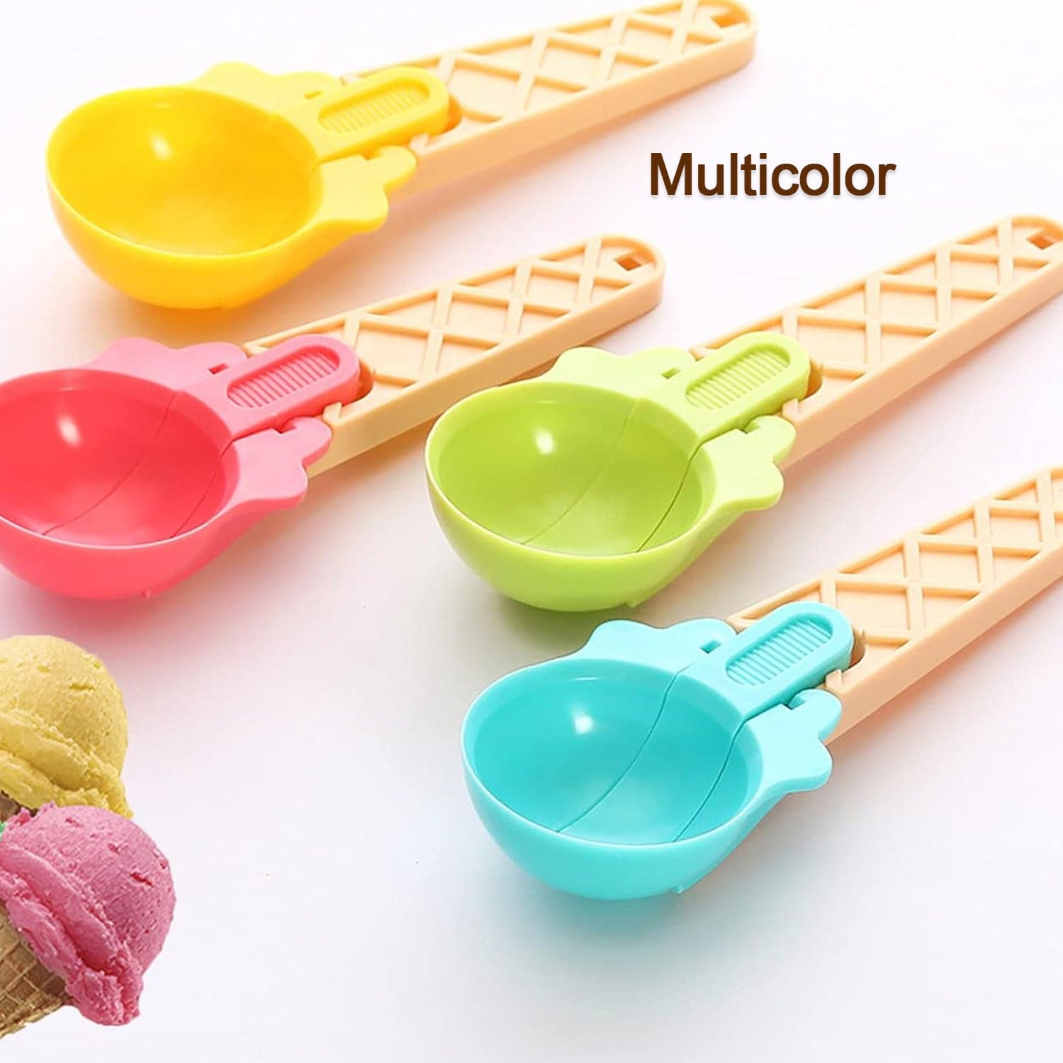 2-Piece Plastic Ice Cream & Watermelon Scooper with Trigger Dipper thumbnail 5