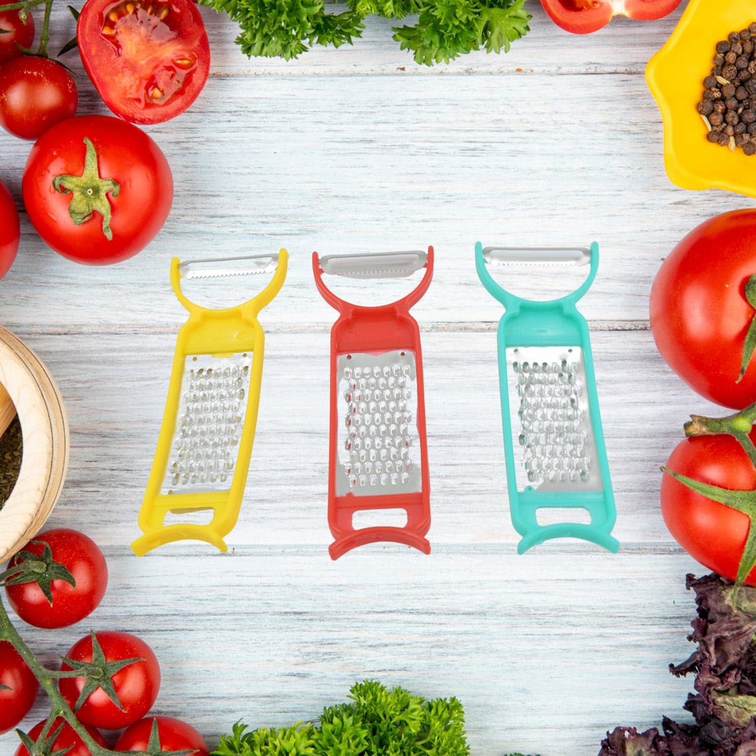 Kitchen 3 In 1 Multi Purpose Vegetable Peeler Grater Cutter thumbnail 3