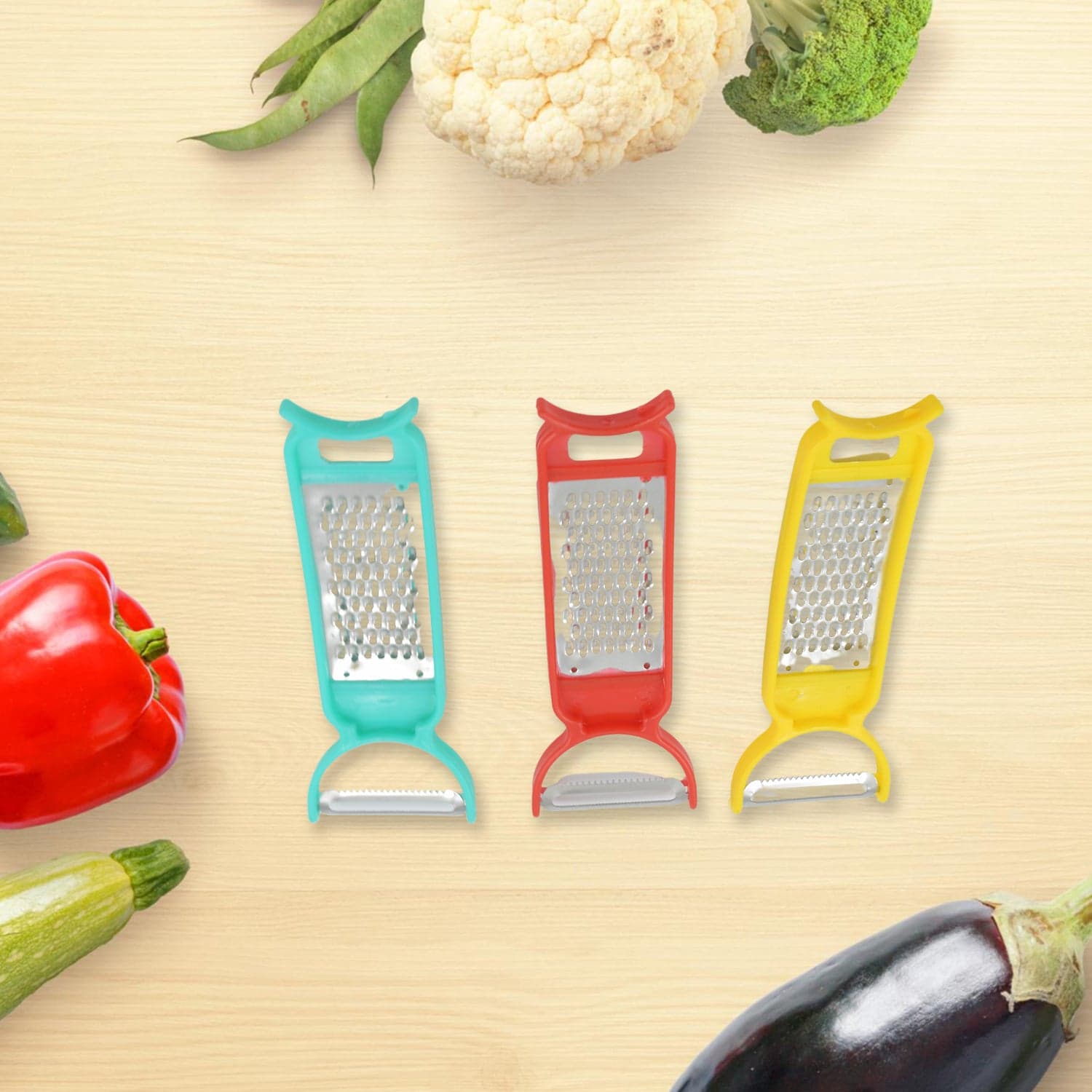 Kitchen 3 In 1 Multi Purpose Vegetable Peeler Grater Cutter thumbnail 6