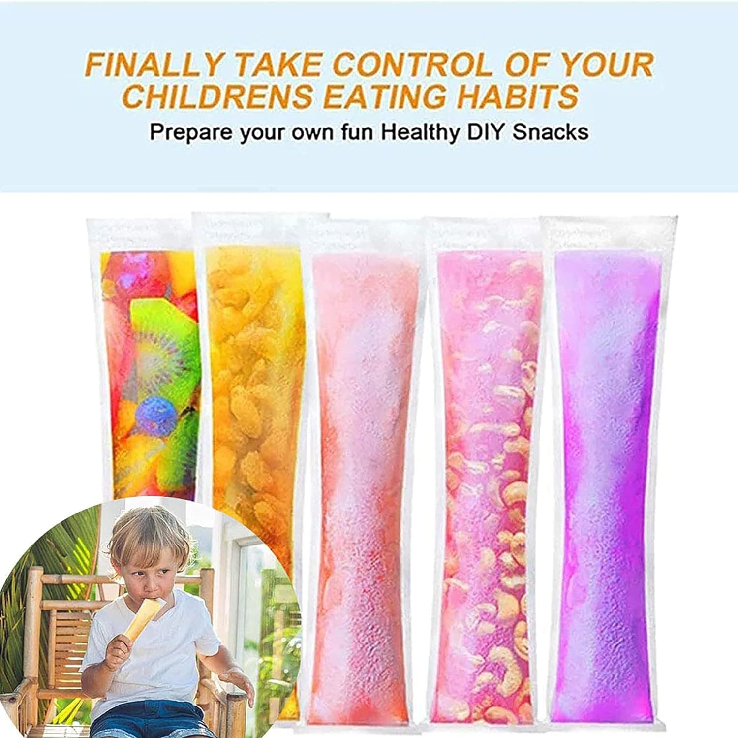 DIY Manual Popsicle Maker of Reusable Ice Cream Mold (Approx 20 Pcs Packing Bag) thumbnail 10