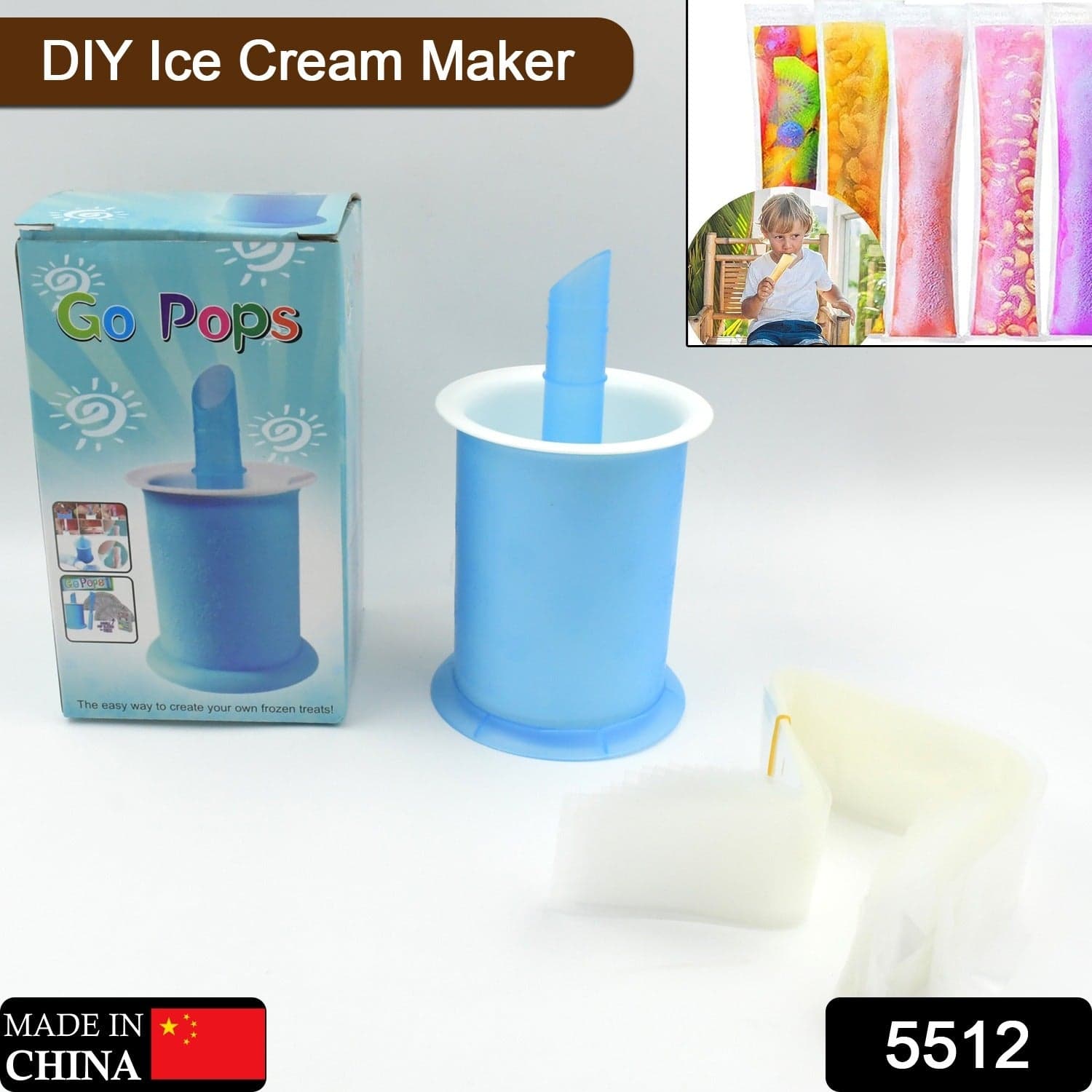 DIY Manual Popsicle Maker of Reusable Ice Cream Mold (Approx 20 Pcs Packing Bag) thumbnail 2