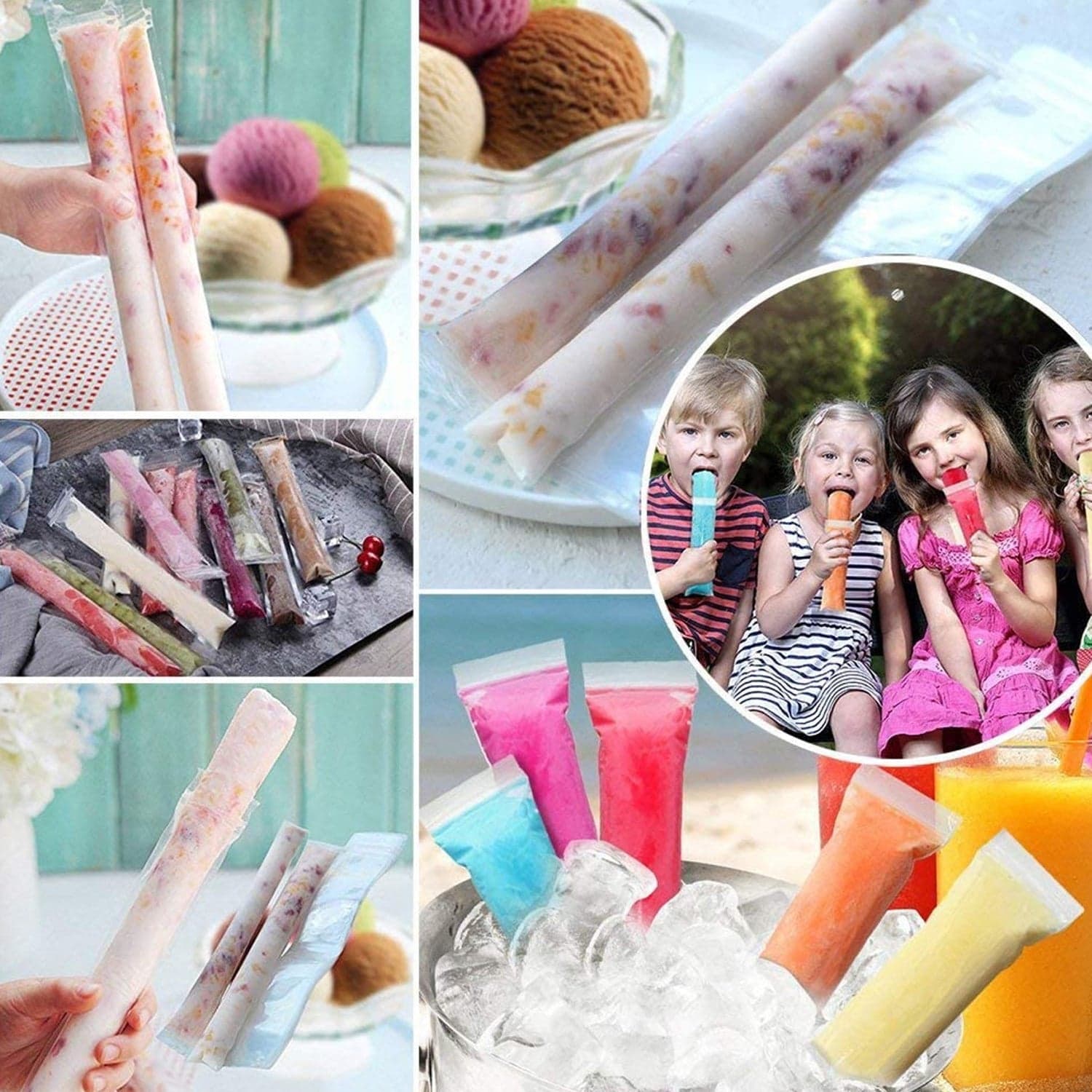 DIY Manual Popsicle Maker of Reusable Ice Cream Mold (Approx 20 Pcs Packing Bag) thumbnail 4