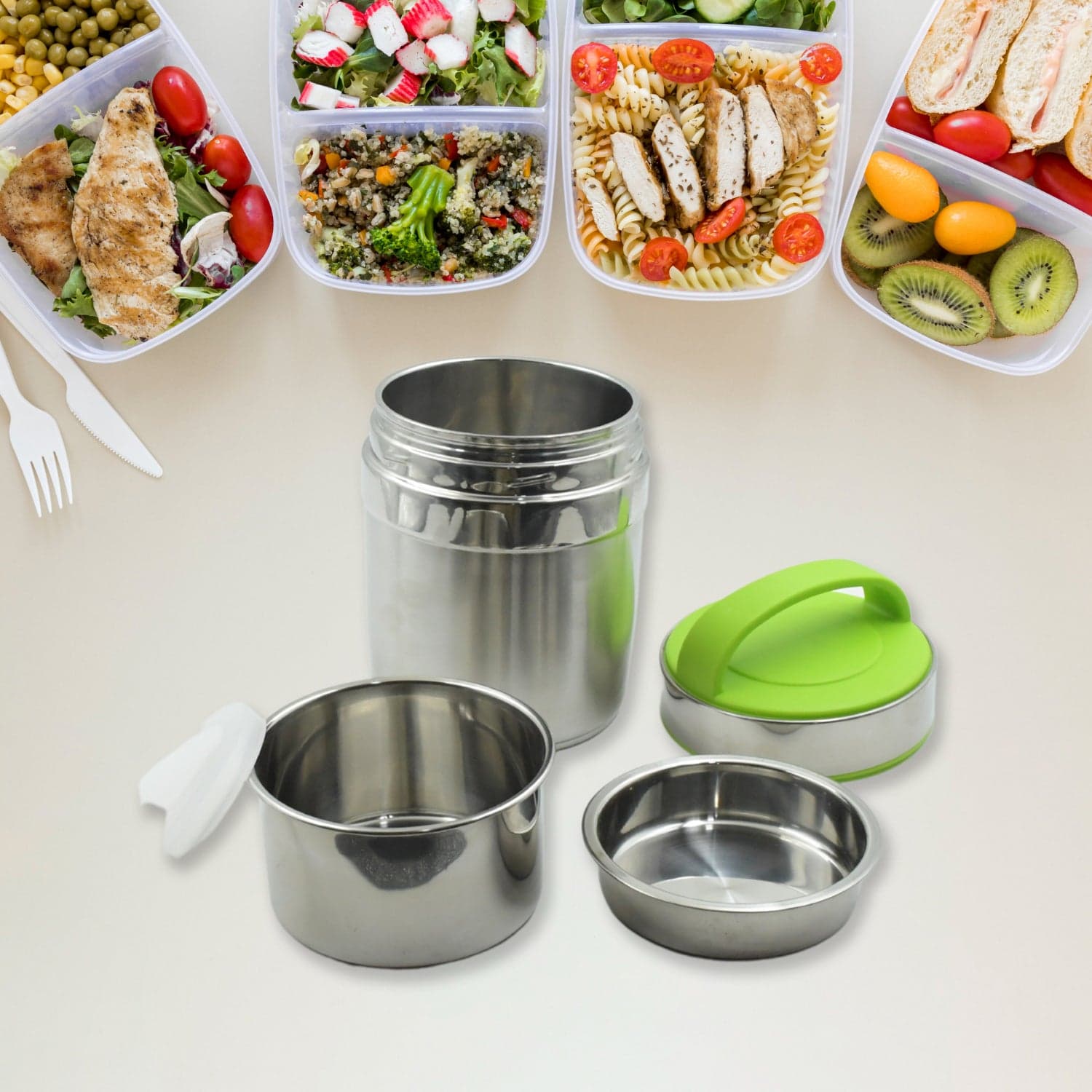 Leak-Proof Thermos Flask For Hot Food, Warm Soup Cup, Vacuum Insulated Lunch Box, Food Box For Thermal Container For Food Stainless Steel (1.6 L) thumbnail 4