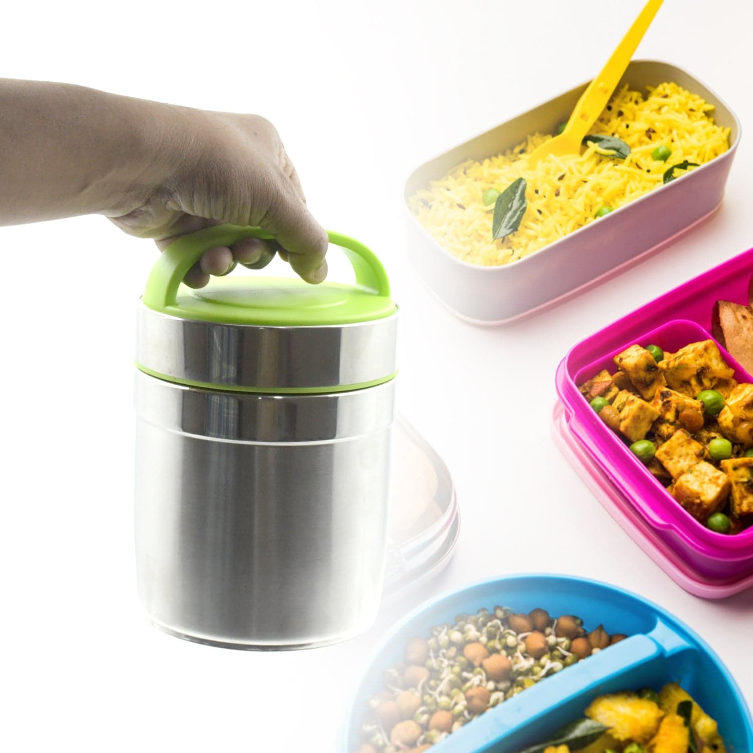 Leak-Proof Thermos Flask For Hot Food, Warm Soup Cup, Vacuum Insulated Lunch Box, Food Box For Thermal Container For Food Stainless Steel (1.6 L) thumbnail 6