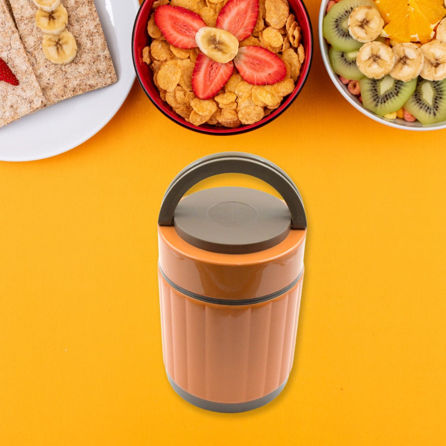 Leak-Proof Thermos Flask For Hot Food, Warm Soup Cup, Vacuum Insulated Lunch Box, Food Box For Thermal Container For Food Stainless Steel thumbnail 3