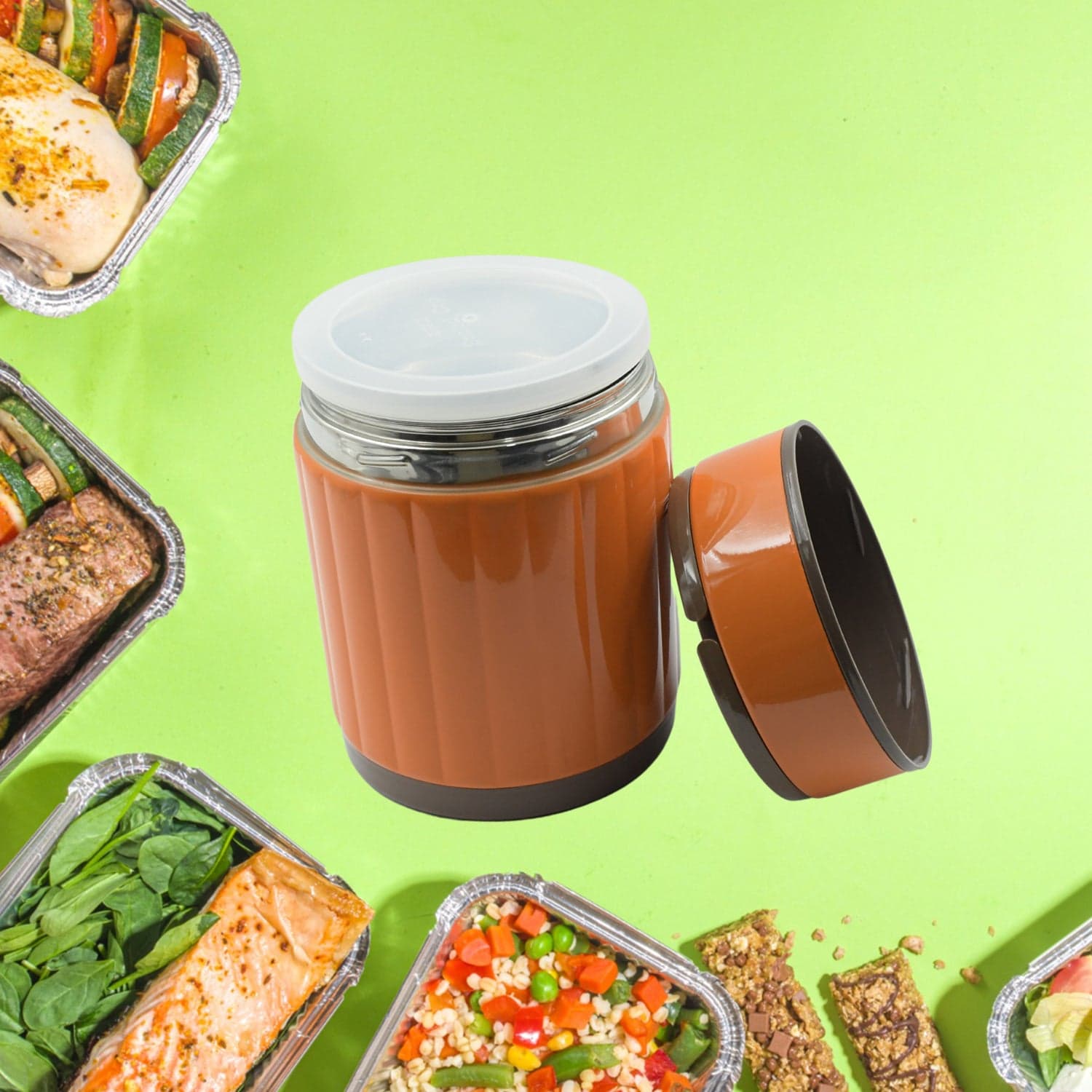 Leak-Proof Thermos Flask For Hot Food, Warm Soup Cup, Vacuum Insulated Lunch Box, Food Box For Thermal Container For Food Stainless Steel thumbnail 4