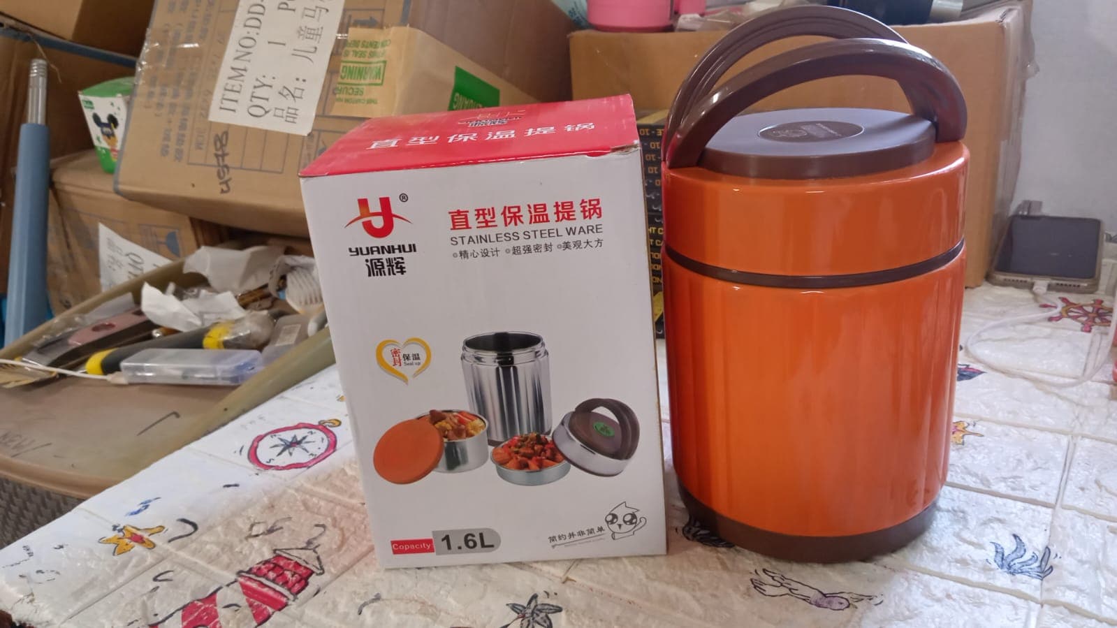 Leak-Proof Thermos Flask For Hot Food, Warm Soup Cup, Vacuum Insulated Lunch Box, Food Box For Thermal Container For Food Stainless Steel thumbnail 8