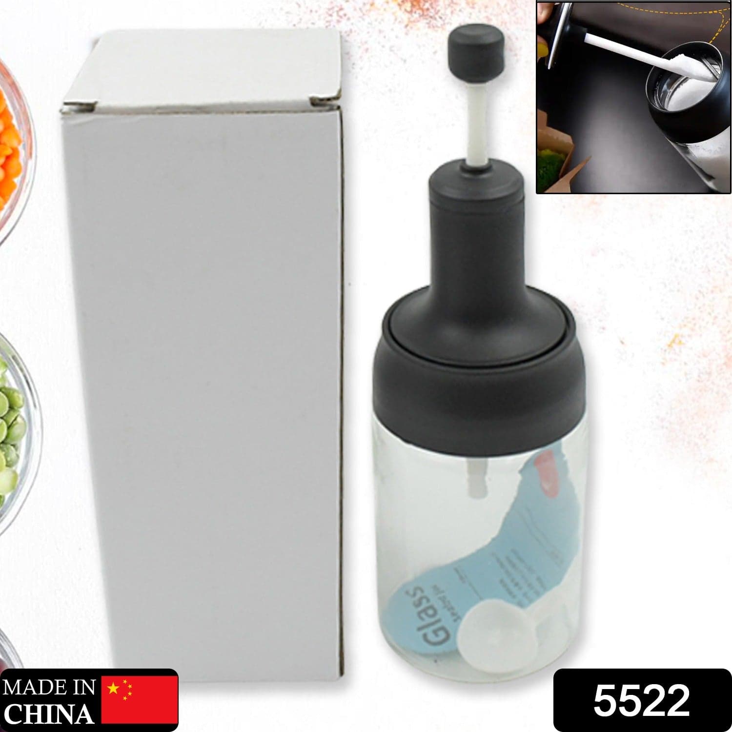 All-in-One Seasoning Jar: Heat-Resistant Glass with Spoon (1 Pc) thumbnail 2