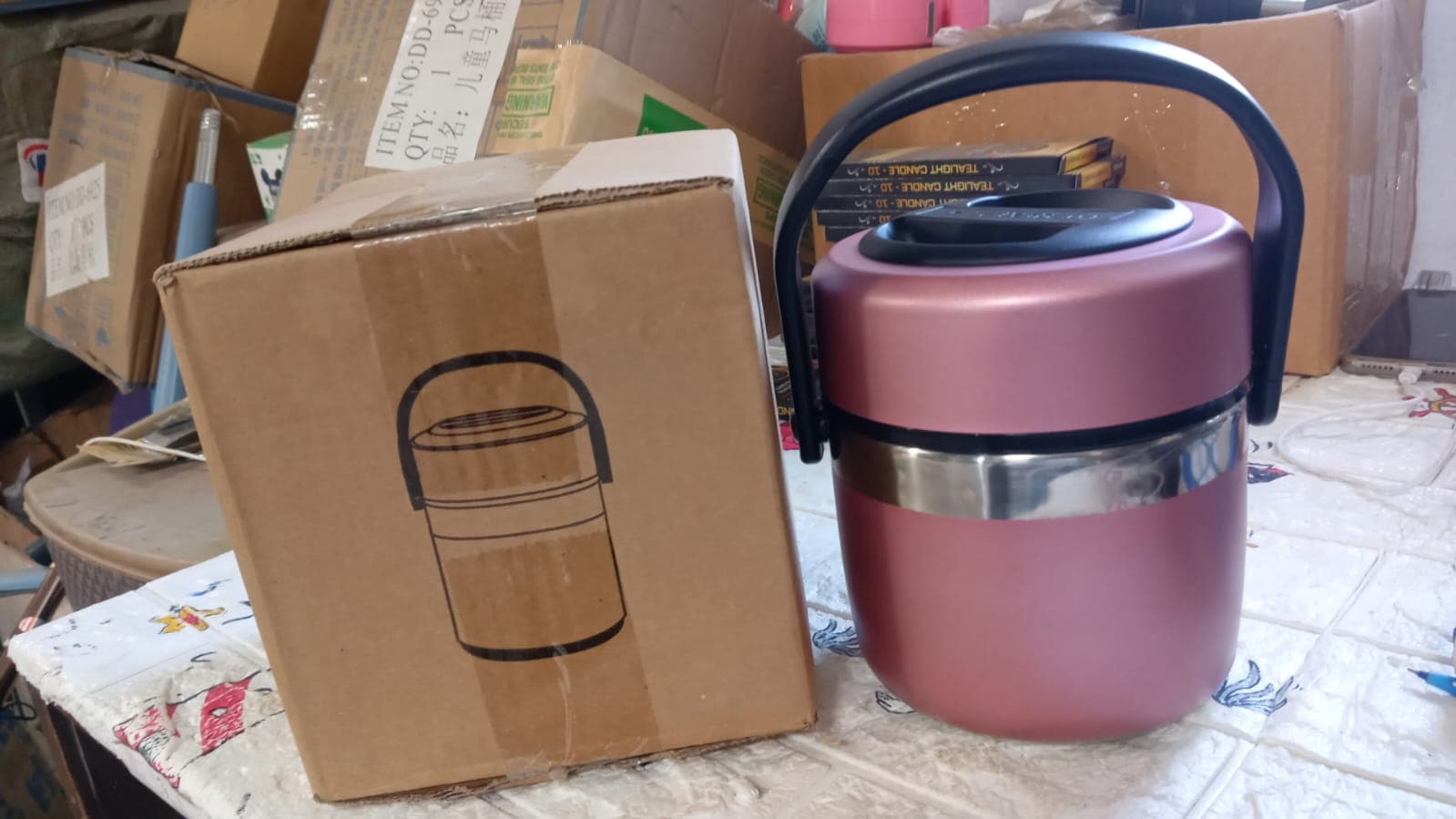 Leak-Proof Thermos Flask: Keeps Food Hot & Fresh (Stainless Steel, Multi-Color) thumbnail 10