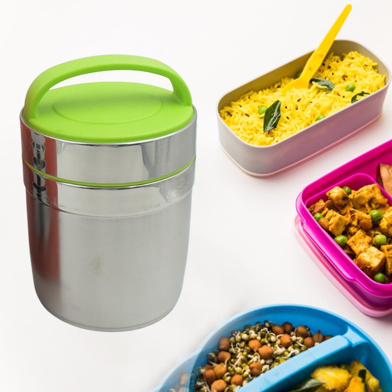 Leak-Proof Thermos Flask For Hot Food, Warm Soup Cup, Vacuum Insulated Lunch Box, Food Box For Thermal Container For Food Stainless Steel (1.8 L) thumbnail 4