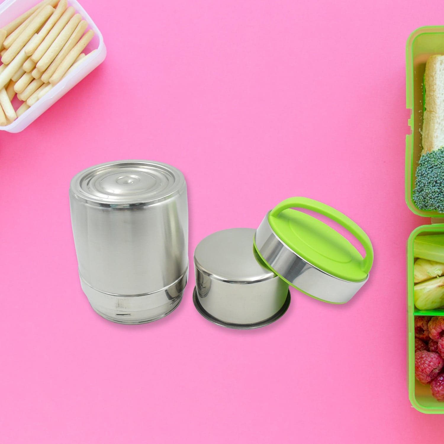 Leak-Proof Thermos Flask For Hot Food, Warm Soup Cup, Vacuum Insulated Lunch Box, Food Box For Thermal Container For Food Stainless Steel (1.8 L) thumbnail 7