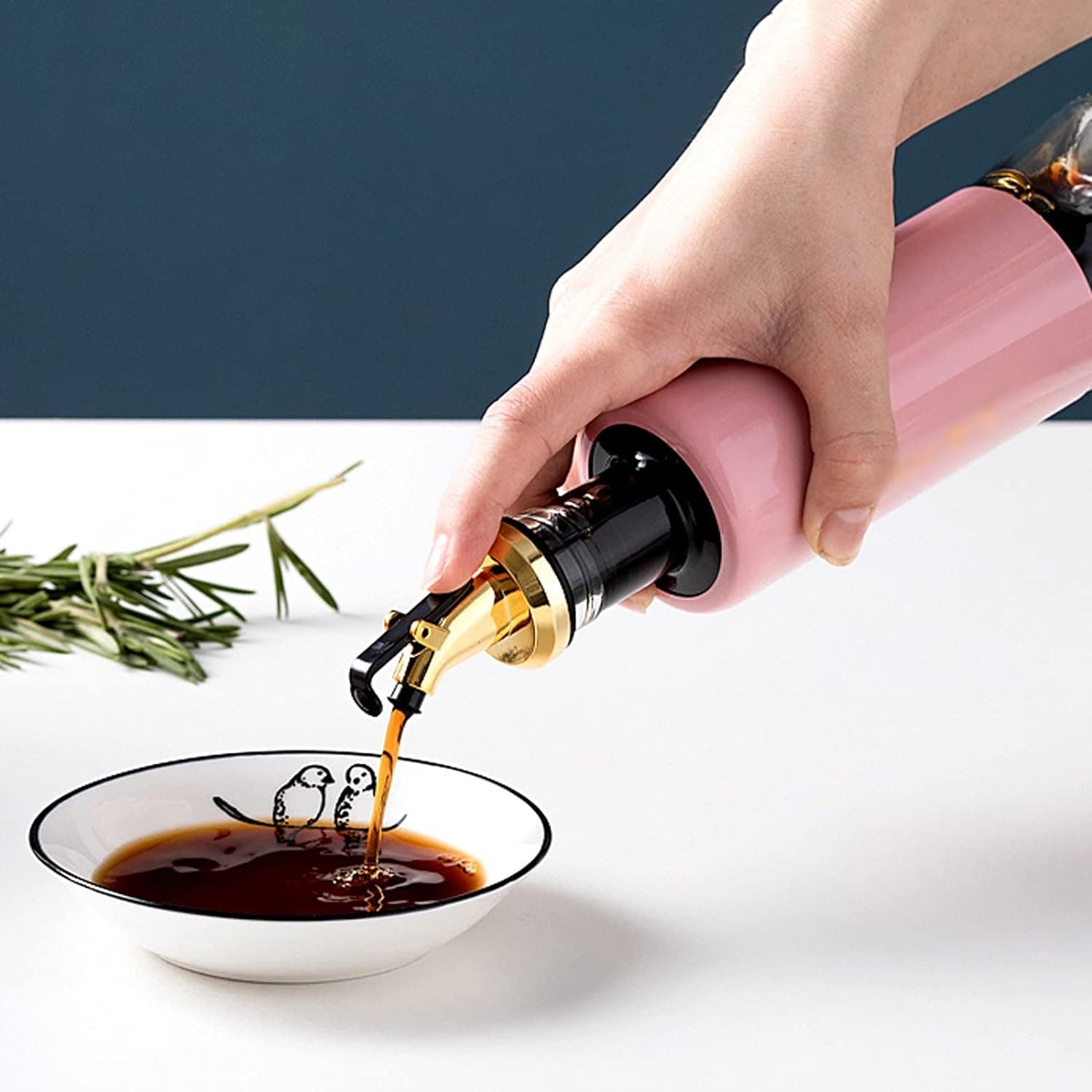 Olive Oil Dispenser of Leakproof Glass Bottle with Non-Drip Spout for Kitchen & Cooking (300 ML) thumbnail 1