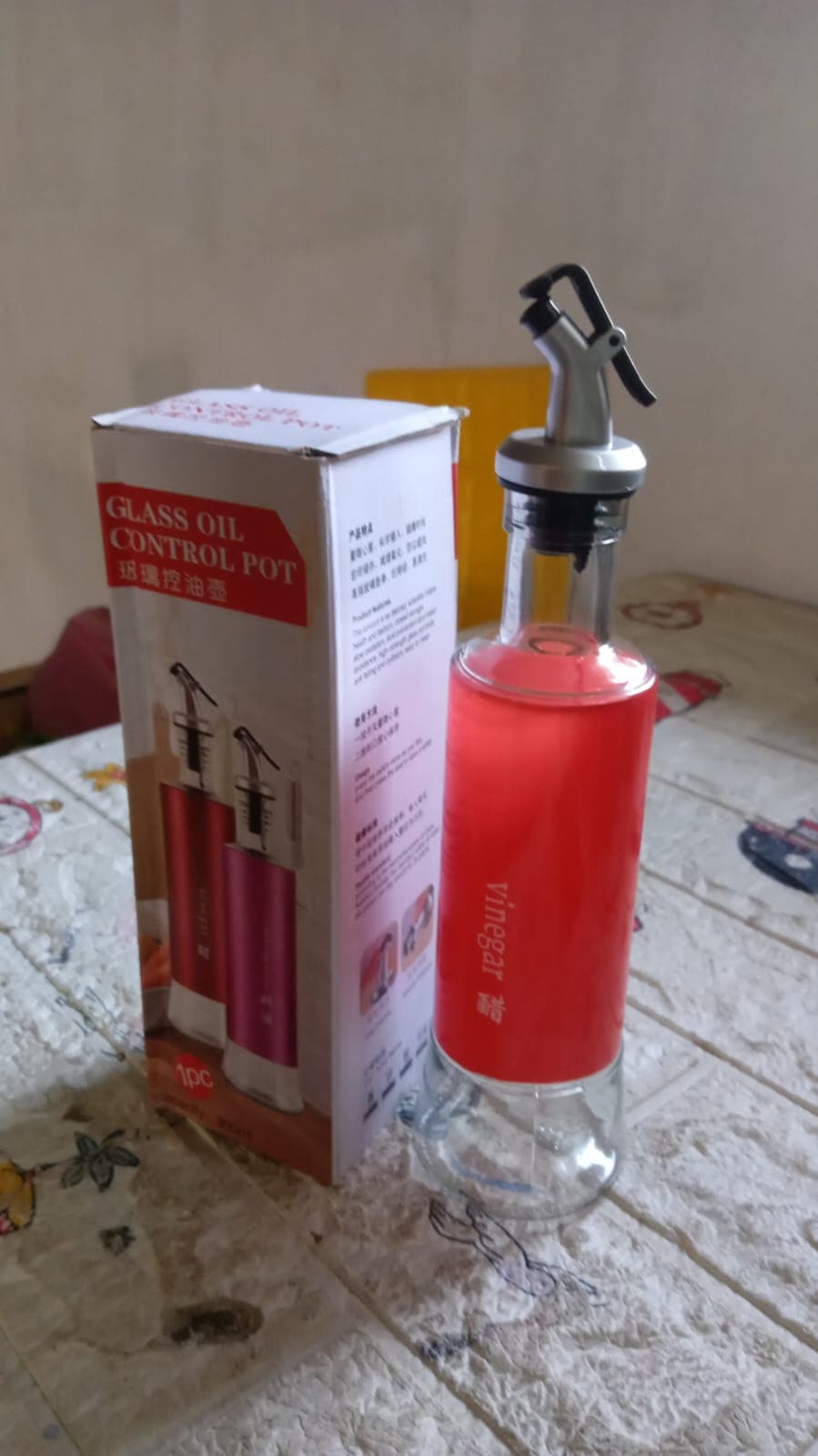 Olive Oil Dispenser of Leakproof Glass Bottle with Non-Drip Spout for Kitchen & Cooking (300 ML) thumbnail 9