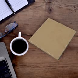 Square Leather Tea Coaster of Durable Dining Table Accessory (1 Pc)