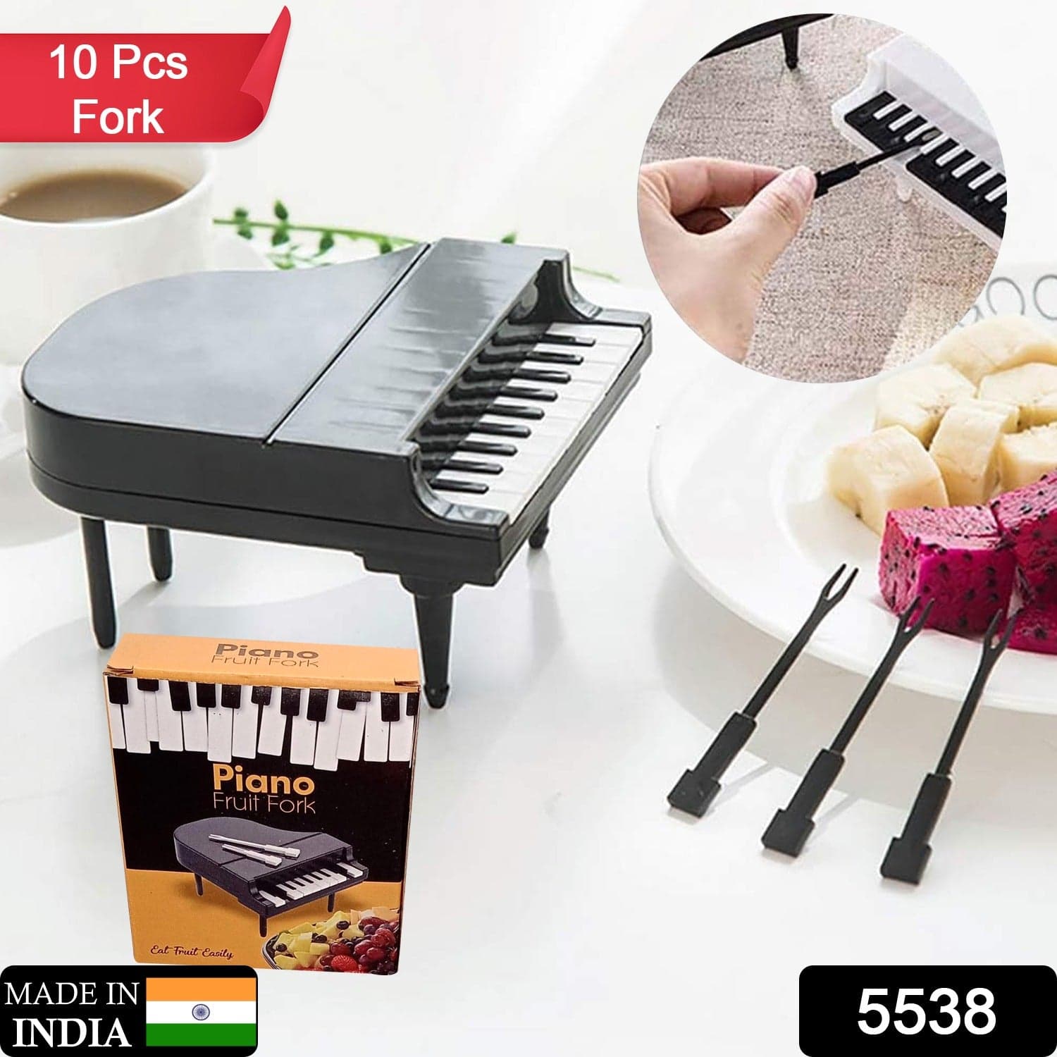 10 Pc Piano Fruit Forks: Fun & Functional for Snacks (Set) thumbnail 2