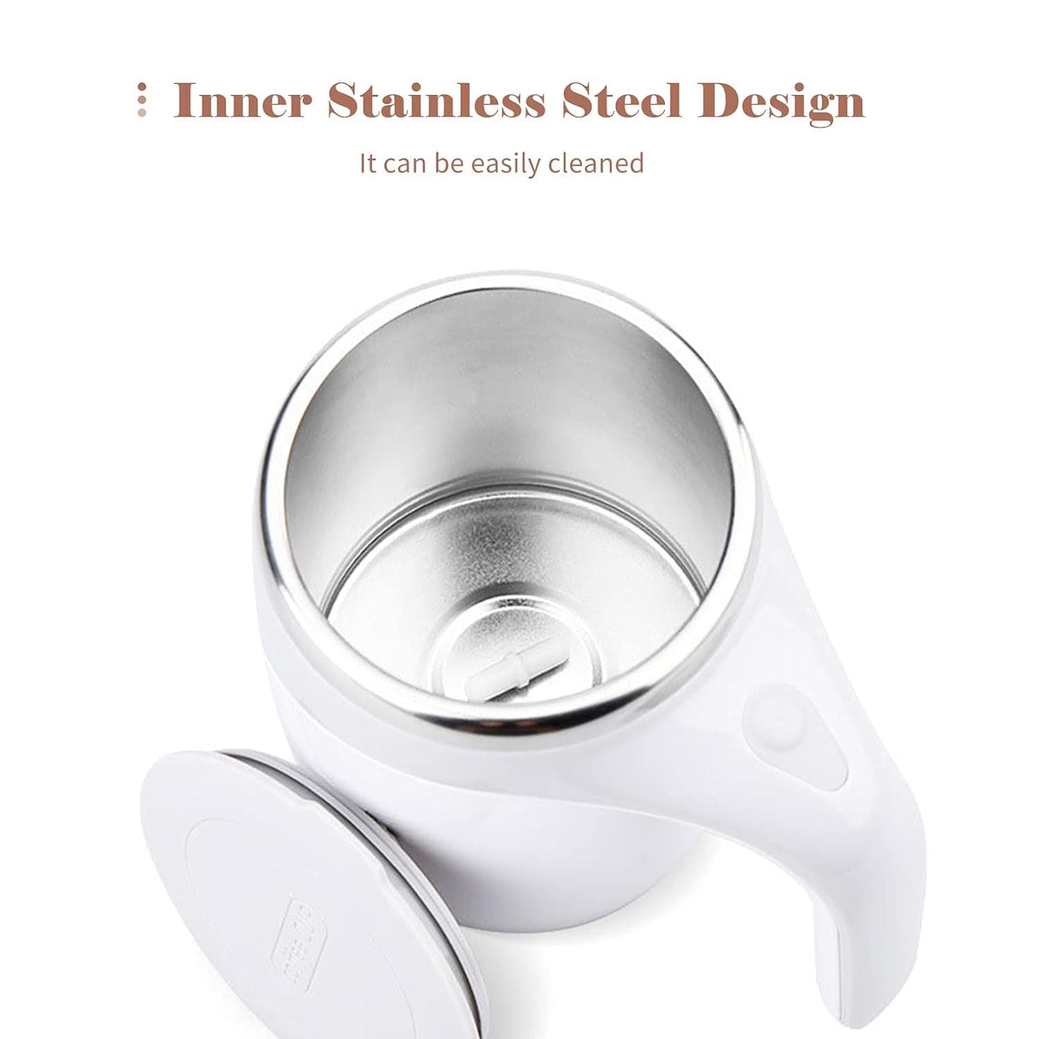 Stirring Coffee Mug | Magnetic Stirring Coffee Cup | Stainless Steel Mug For Milk | Travel Mixing Cup | Self Stirring Coffee Mug thumbnail 4
