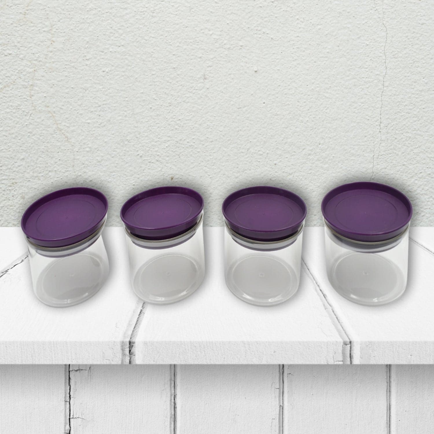 Airtight Plastic 4 Pc Storage Container Set, With Tray Dry Fruit Plastic Storage Container Tray Set With Lid & Serving Tray For Kitchen thumbnail 7