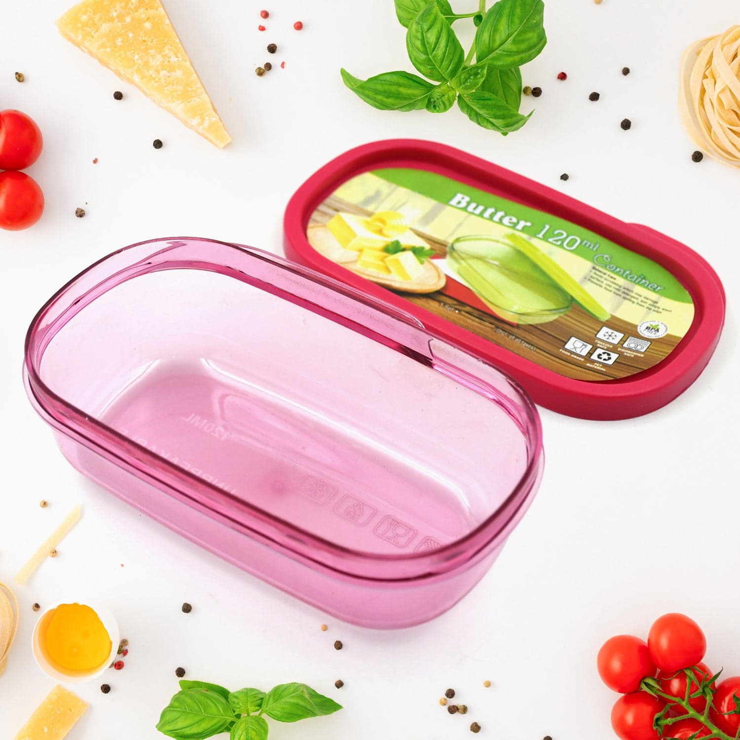 Butter Container, Pp Butter Storage Box Easy To Take Portable Large Capacity For Kitchen For Home For Cheese For Butter (120 Ml) thumbnail 1