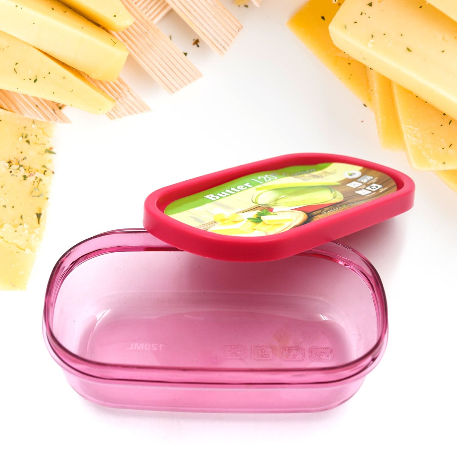Butter Container, Pp Butter Storage Box Easy To Take Portable Large Capacity For Kitchen For Home For Cheese For Butter (120 Ml) thumbnail 3