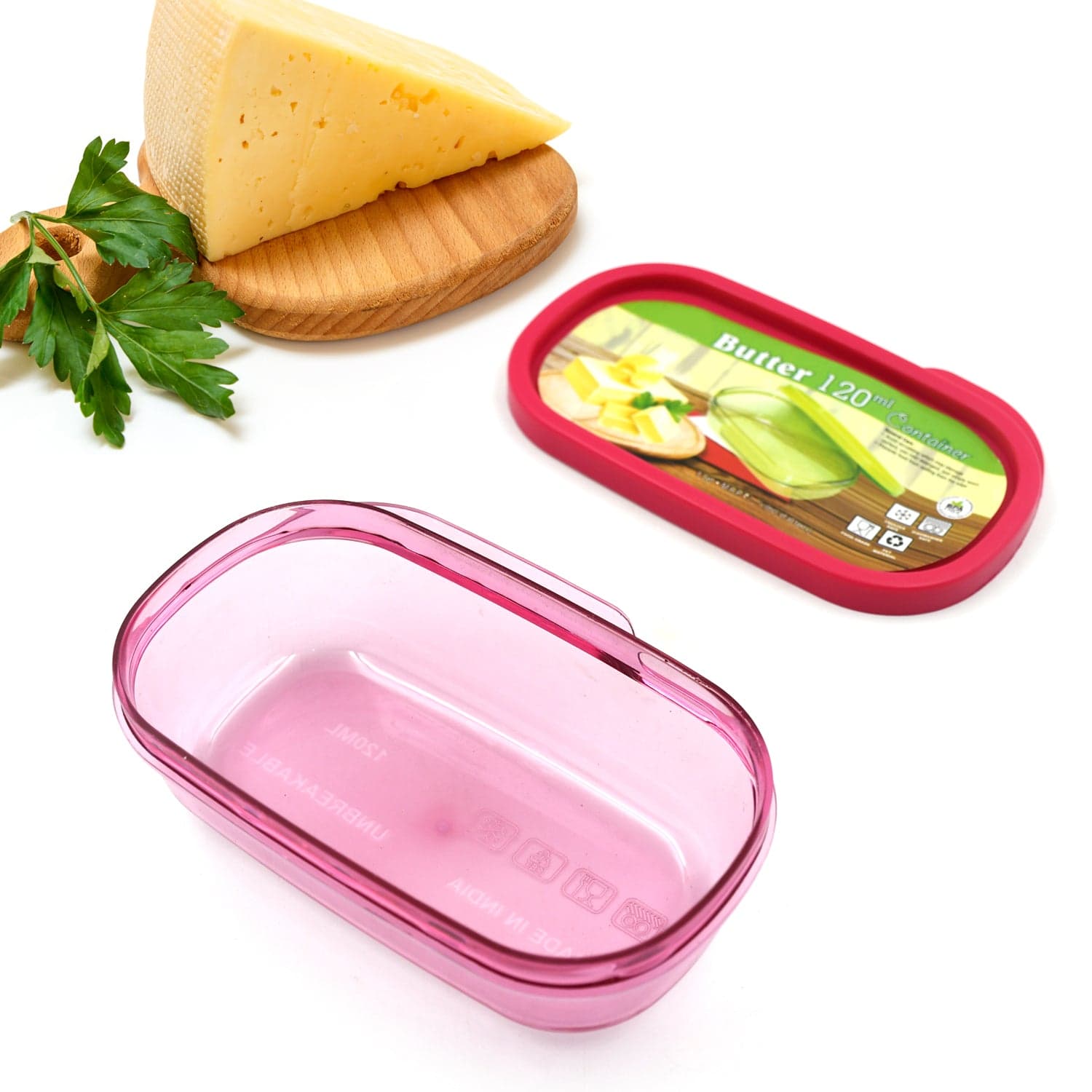 Butter Container, Pp Butter Storage Box Easy To Take Portable Large Capacity For Kitchen For Home For Cheese For Butter (120 Ml) thumbnail 5