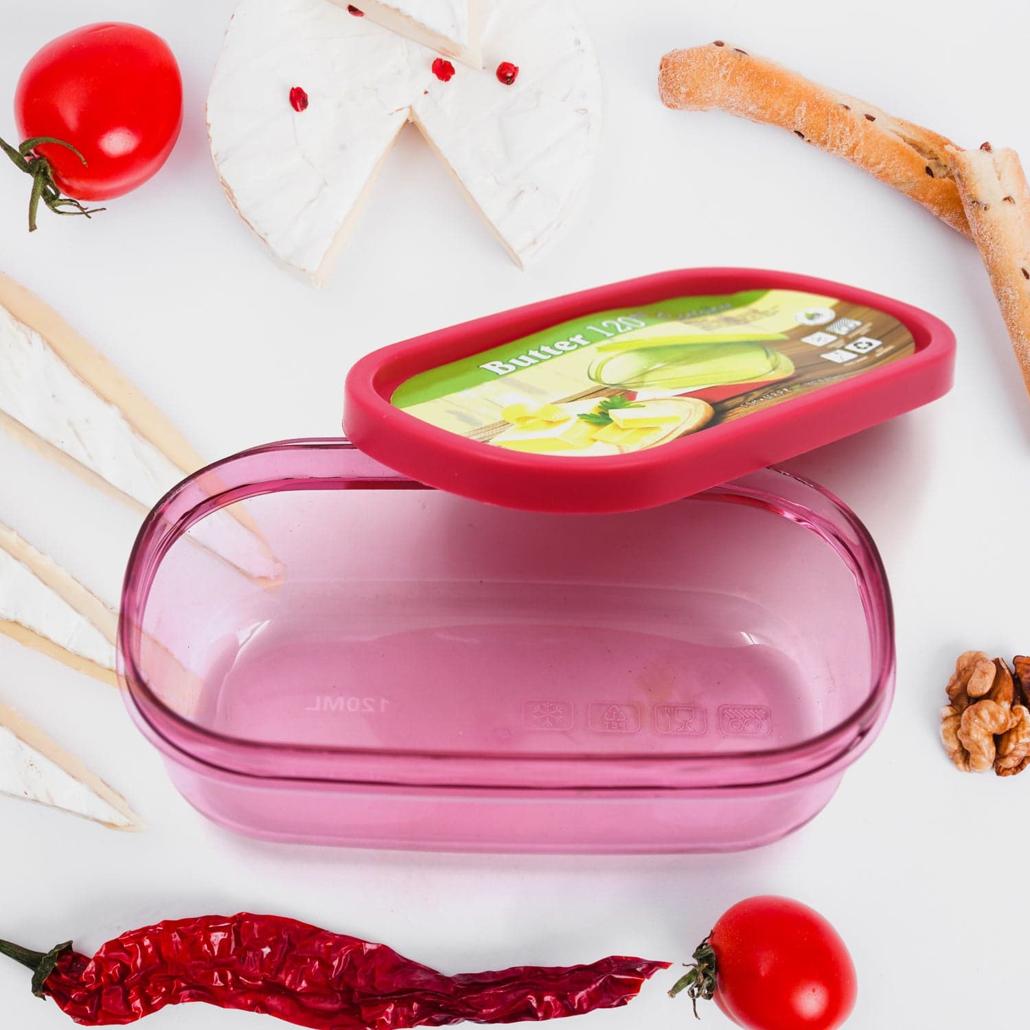Butter Container, Pp Butter Storage Box Easy To Take Portable Large Capacity For Kitchen For Home For Cheese For Butter (120 Ml) thumbnail 6