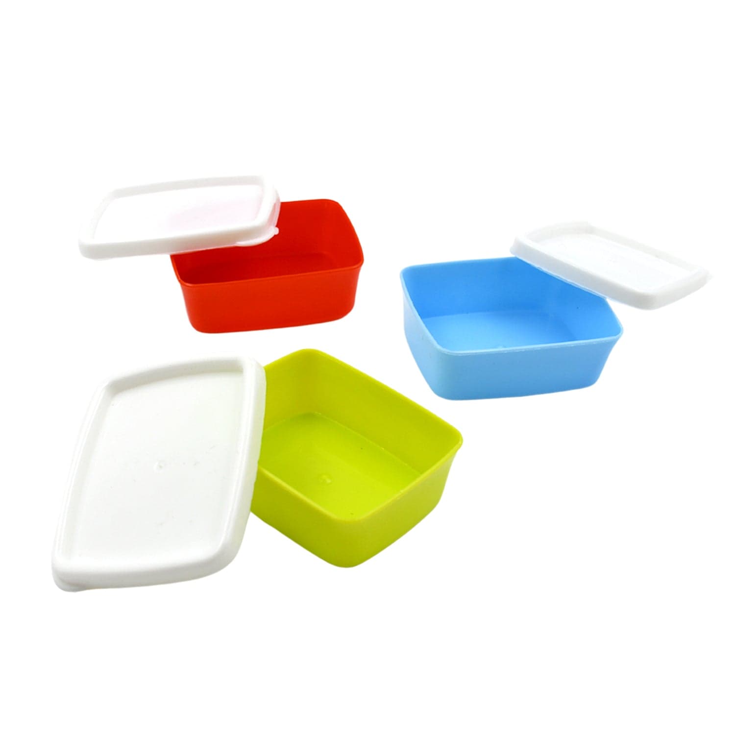 3-Piece Multicolor Airtight Container Set of Rectangular Food & Fridge Storage thumbnail 4