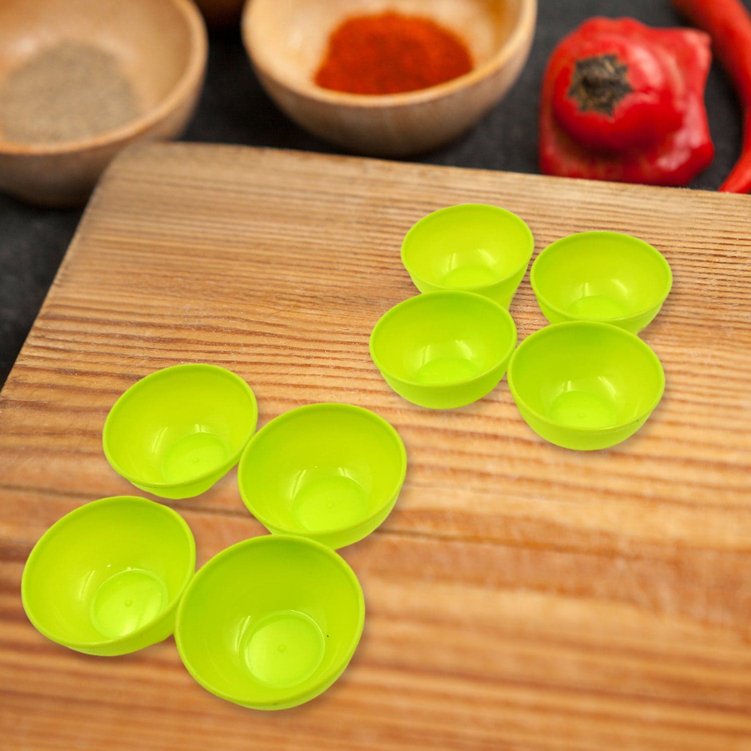 Multipurpose Small Round Plastic Bowl / Katori, Microwave Safe Reusable Lightweight Bowl, Dishwasher Safe Chutney Bowl (8 Pcs Set) thumbnail 7