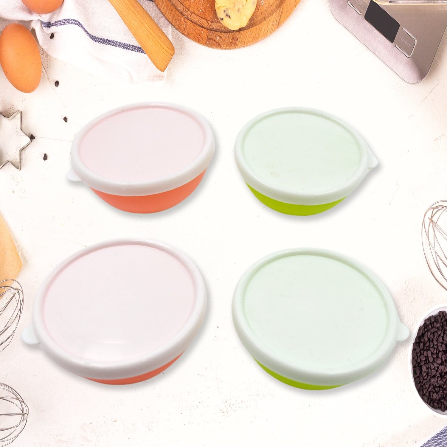 Multipurpose Small Round Plastic Bowl / Katori With Lid thumbnail 5