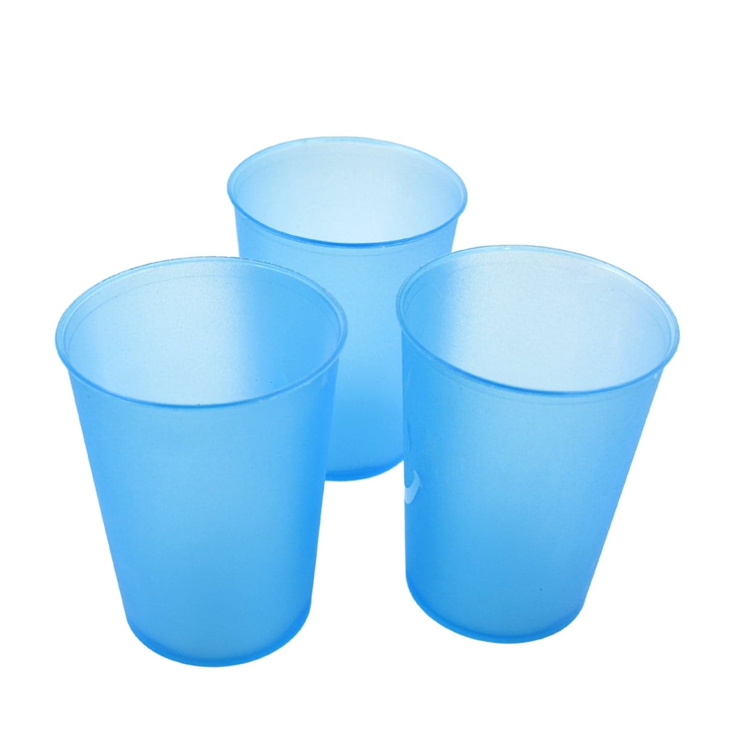 Reusable Plastic Drinking Tumblers - 4-Piece Transparent Water Cup Set for Kitchen & Dining thumbnail 4