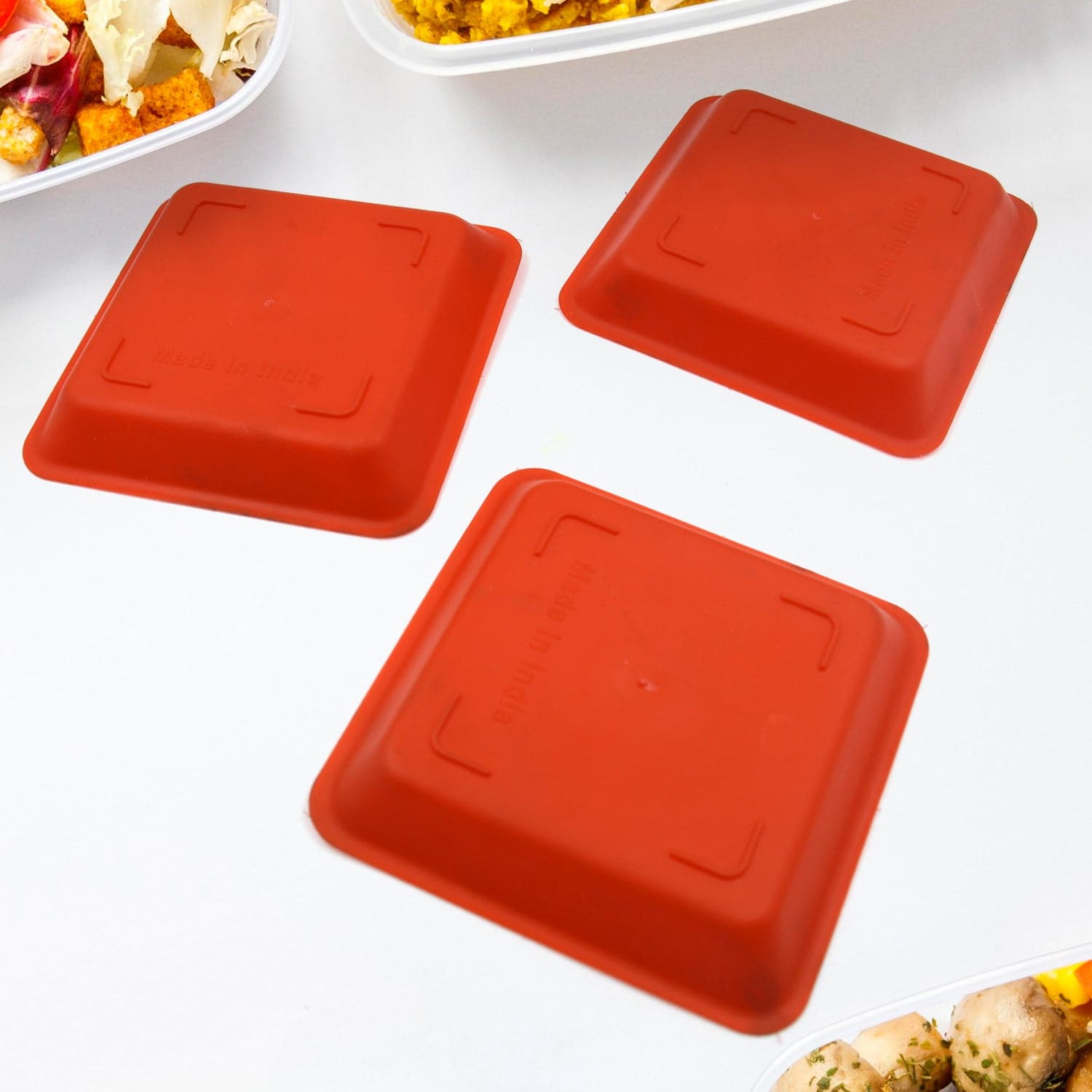 Square Plastic Halwa Dinner Plate Snacks / Breakfast thumbnail 3