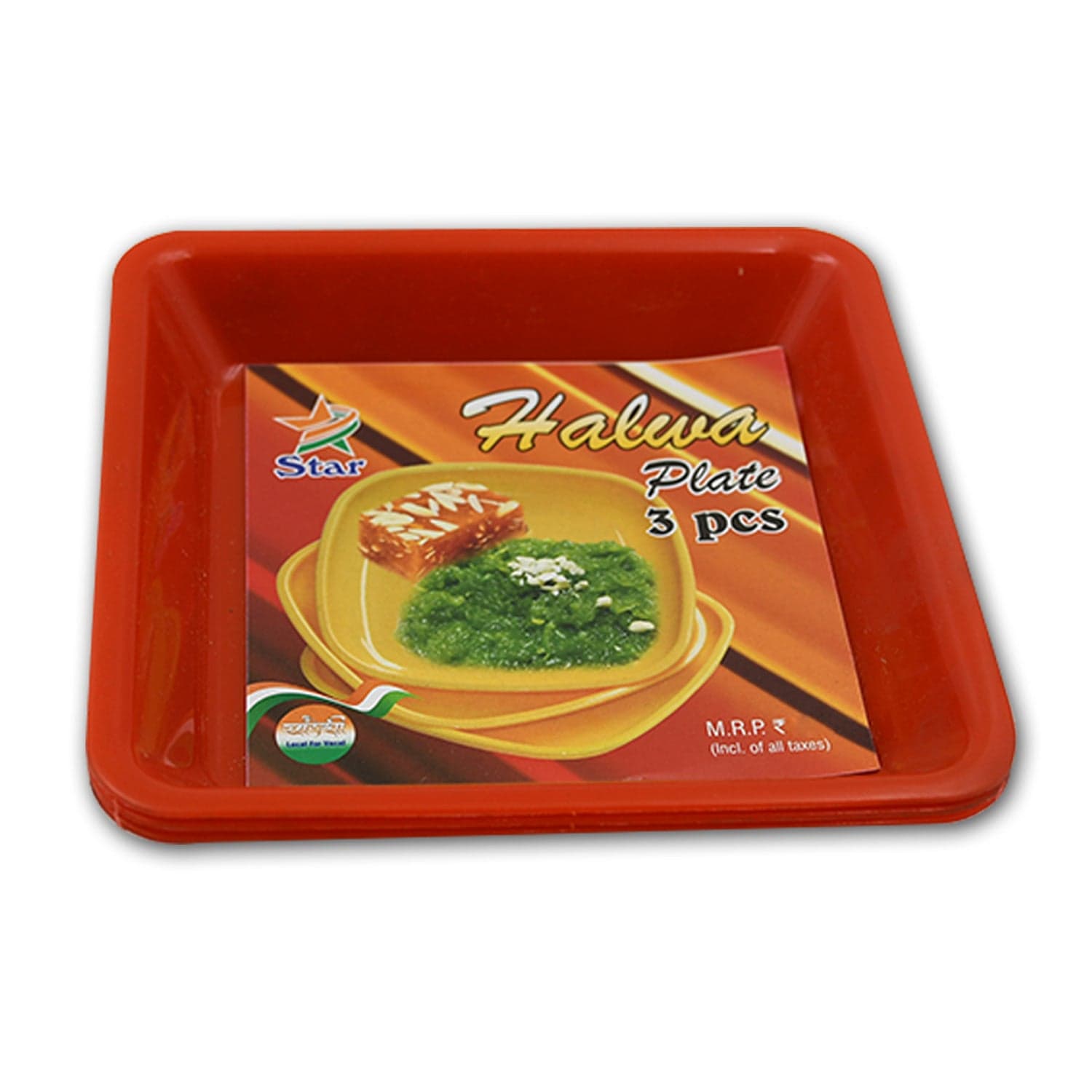 Square Plastic Halwa Dinner Plate Snacks / Breakfast thumbnail 4