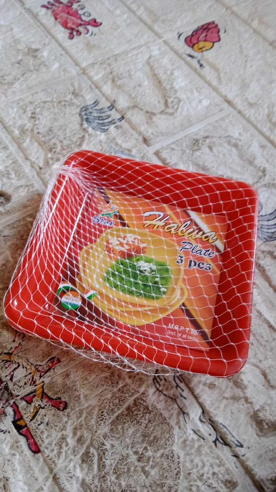 Square Plastic Halwa Dinner Plate Snacks / Breakfast thumbnail 8