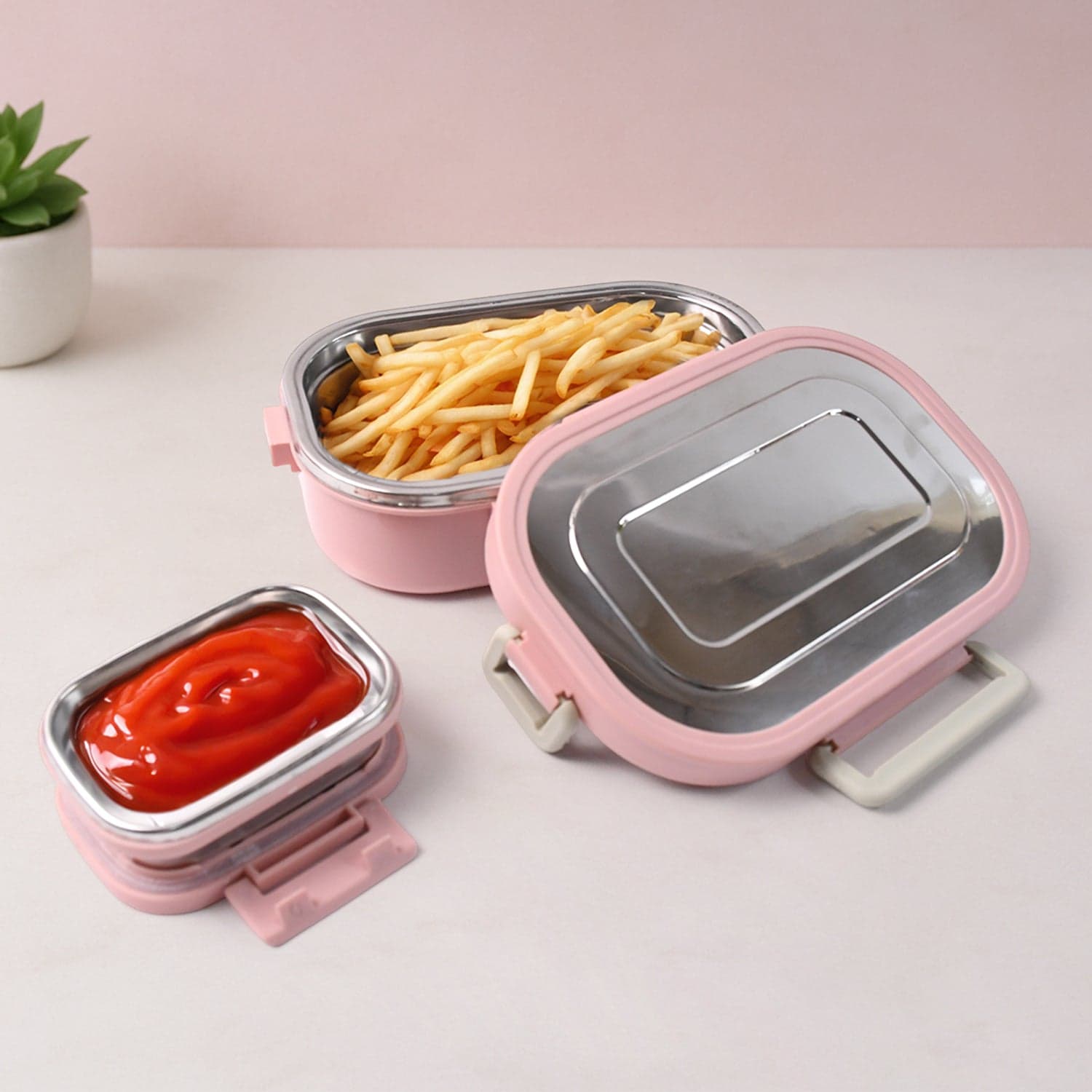 Qunic Stainless Steel Snack Lunch Box With Small Box thumbnail 4
