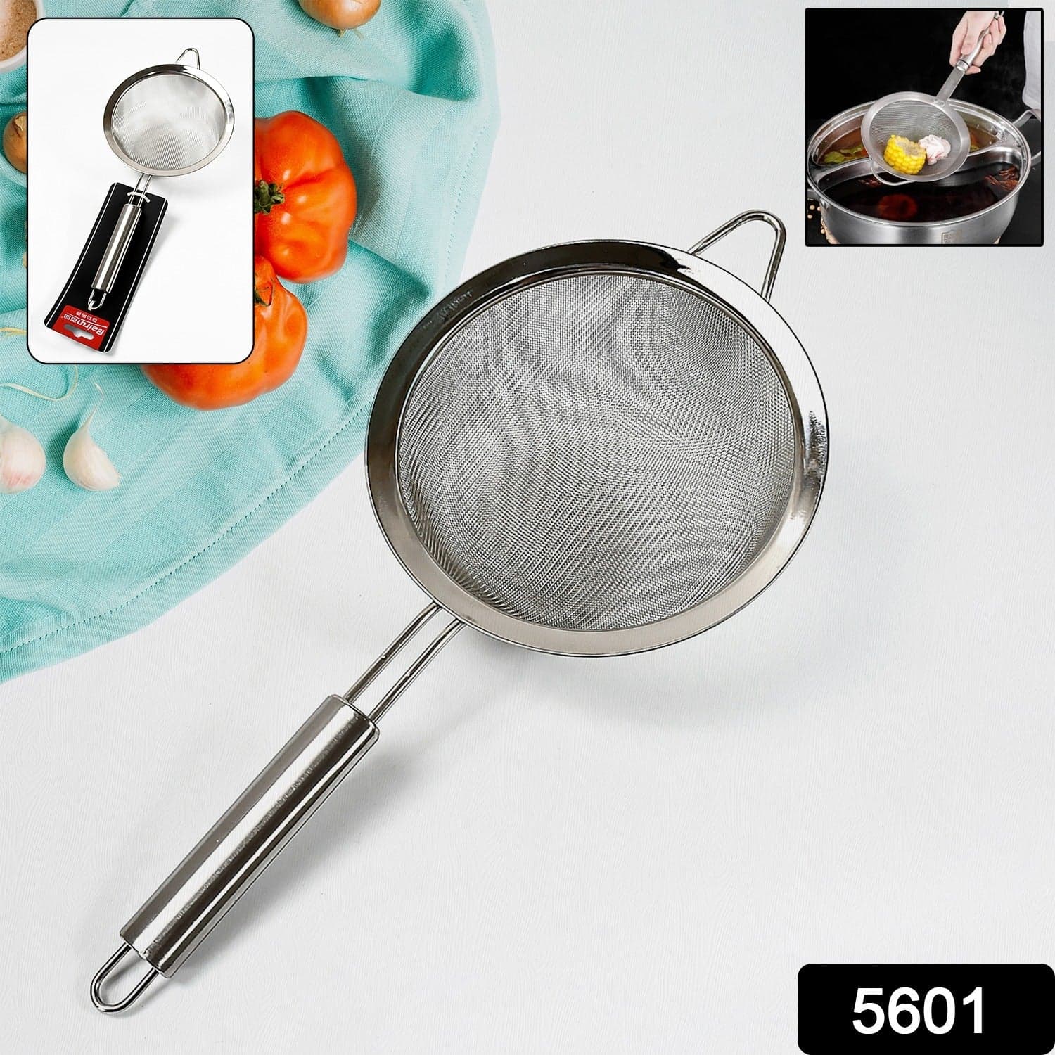 Mesh Sieve Quality Stainless Steel Fine Mesh Strainer With Sturdy Handle And Hook thumbnail 2