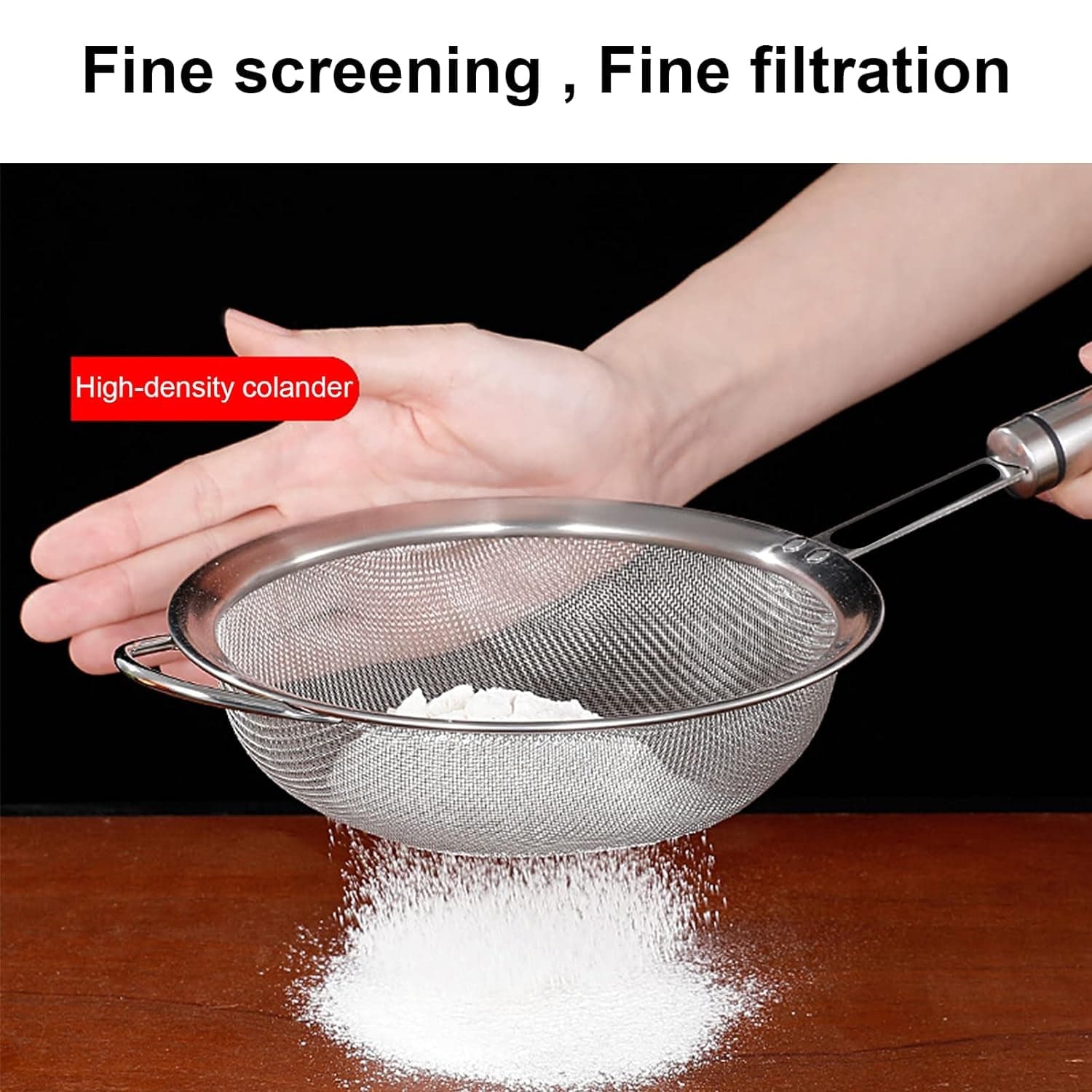 Mesh Sieve Quality Stainless Steel Fine Mesh Strainer With Sturdy Handle And Hook thumbnail 7