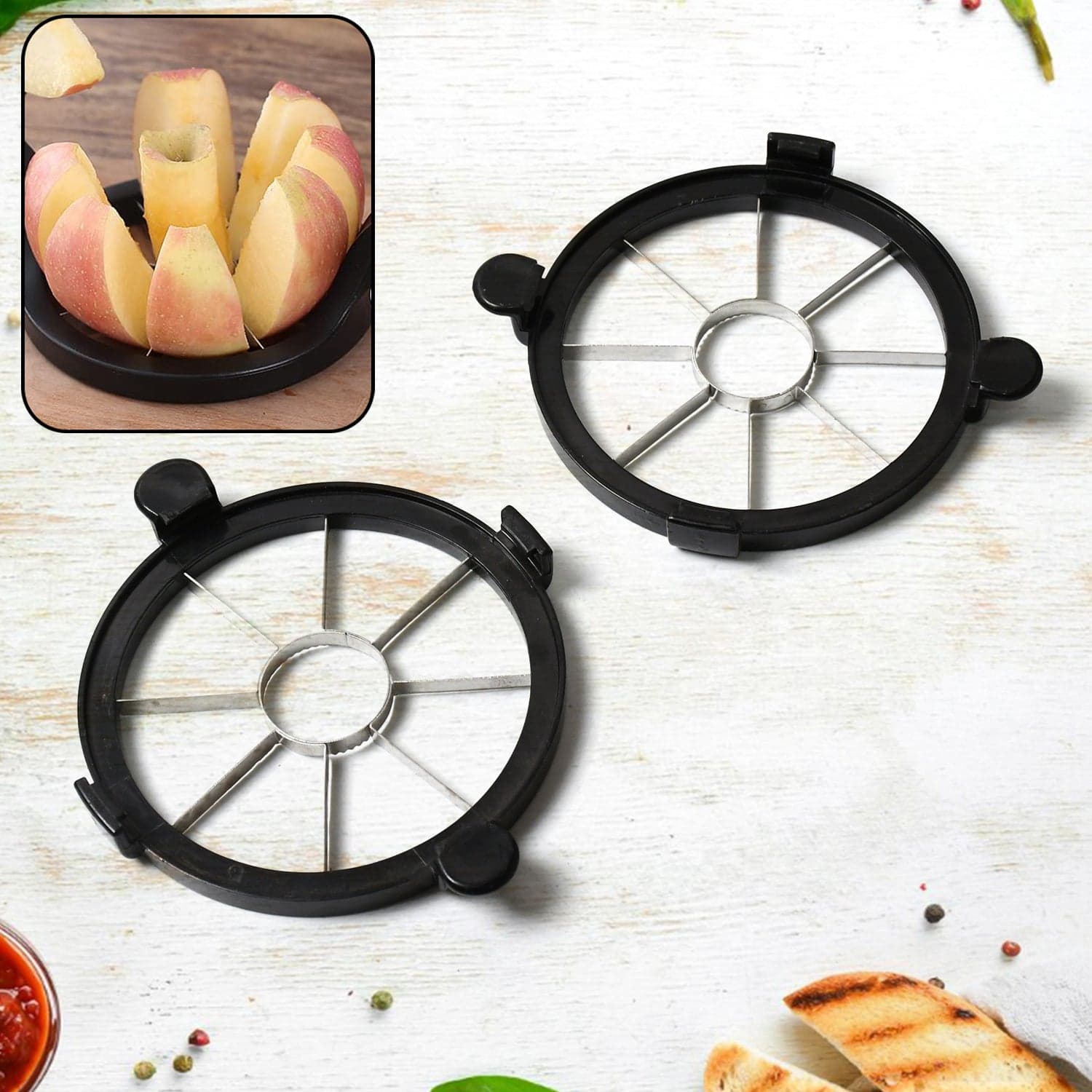 Stainless Steel 8 Blades Apple Slicer Corer Fruit Cutter and Divider Fruit Tool thumbnail 1