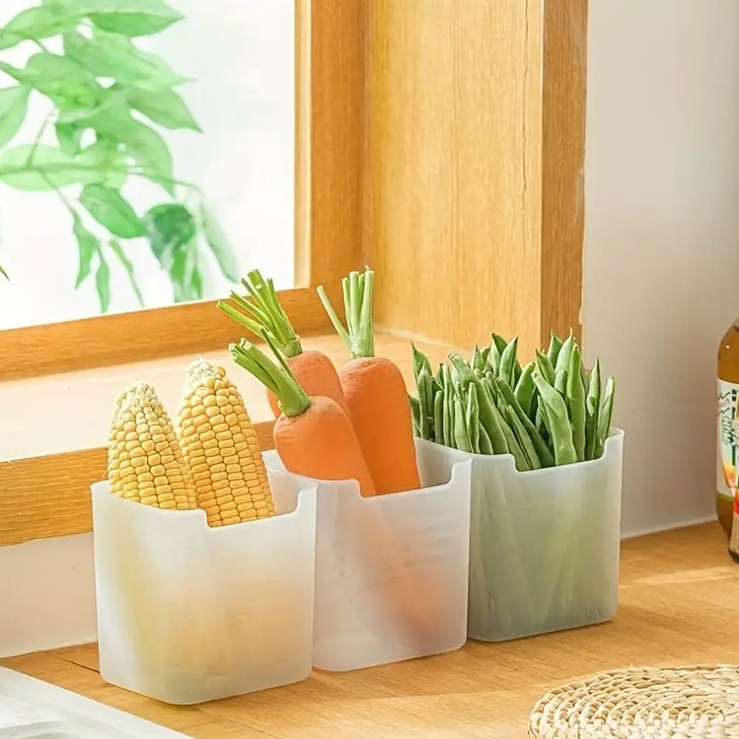 3Pcs Clear Plastic Organizer Storage Versatile Kitchen Drawer Organizer Tray For Desk thumbnail 4