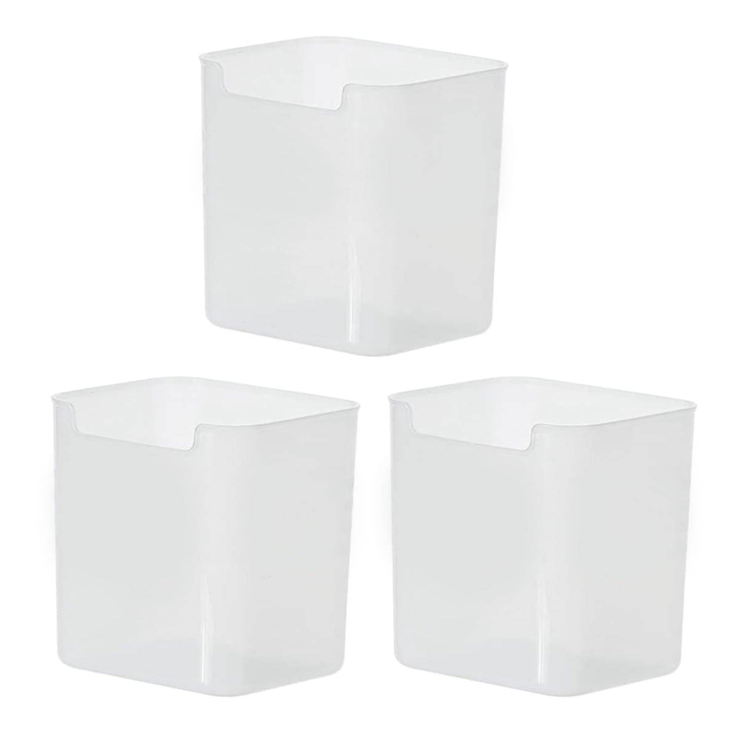 3Pcs Clear Plastic Organizer Storage Versatile Kitchen Drawer Organizer Tray For Desk thumbnail 5