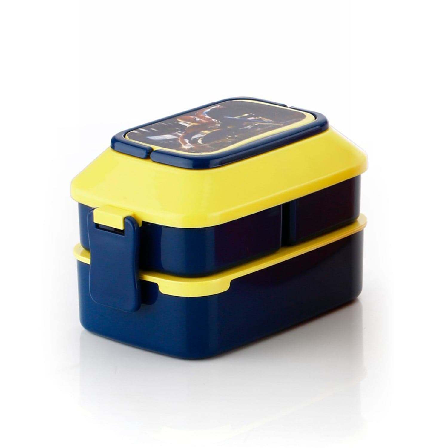 5621 Double Layer Lunch Box Stylish Lid Lunch Box With Fork & Spoon Lunch Box For Children School Lunch Box  thumbnail 4