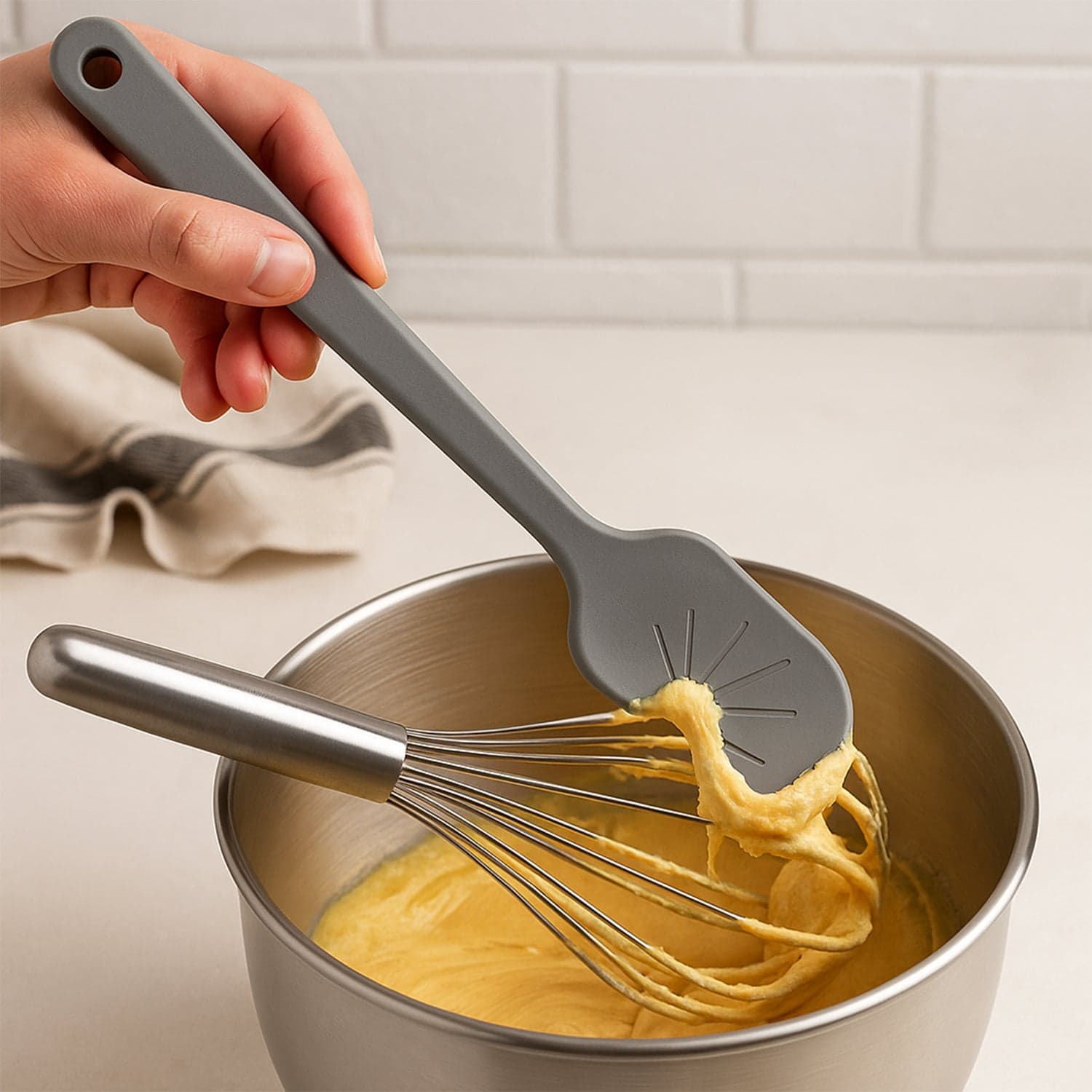 Silicon Whisk Cleaner Kitchen Tool / Whisk Scraper Tool (1Pc) thumbnail 1